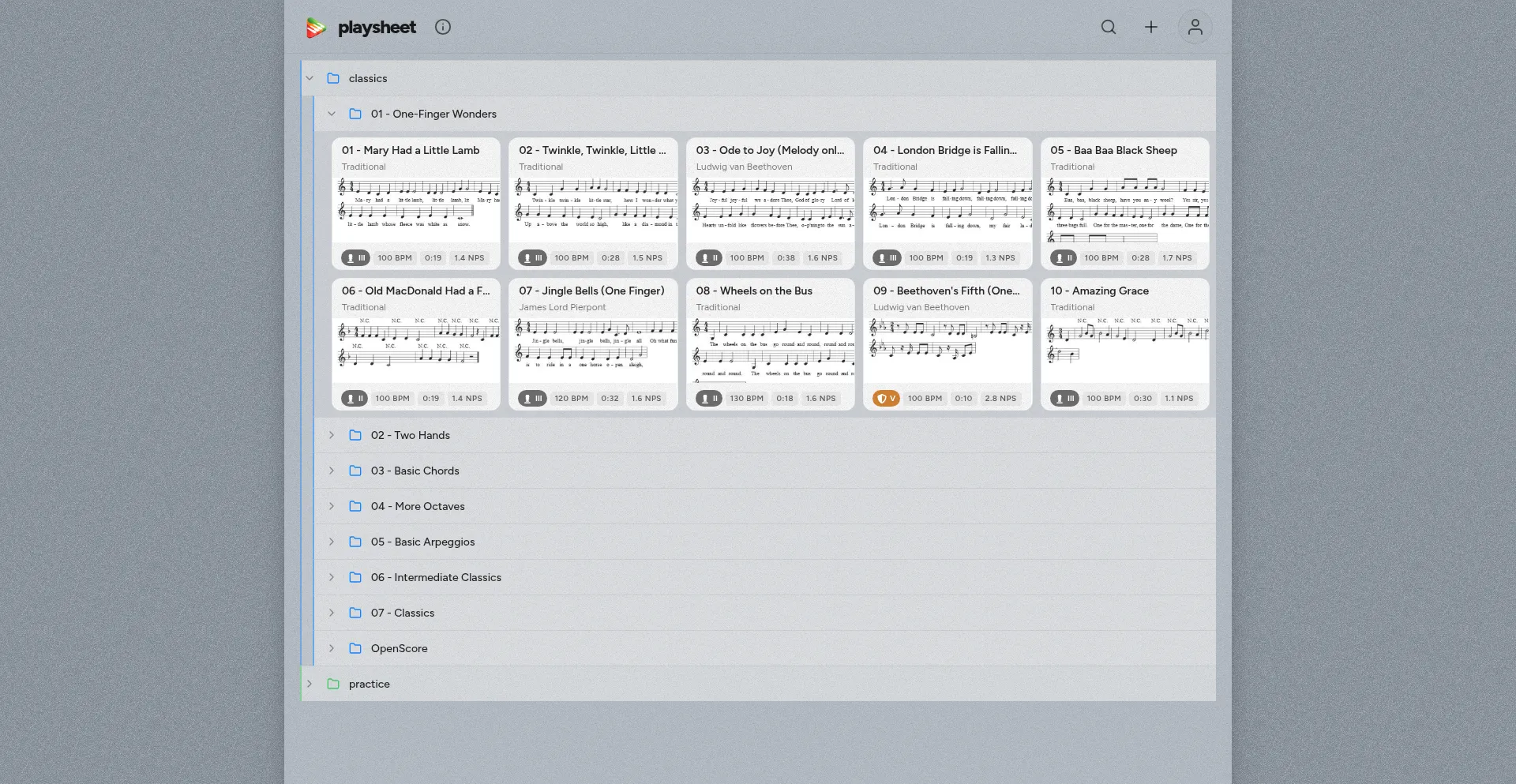 Playsheet.app