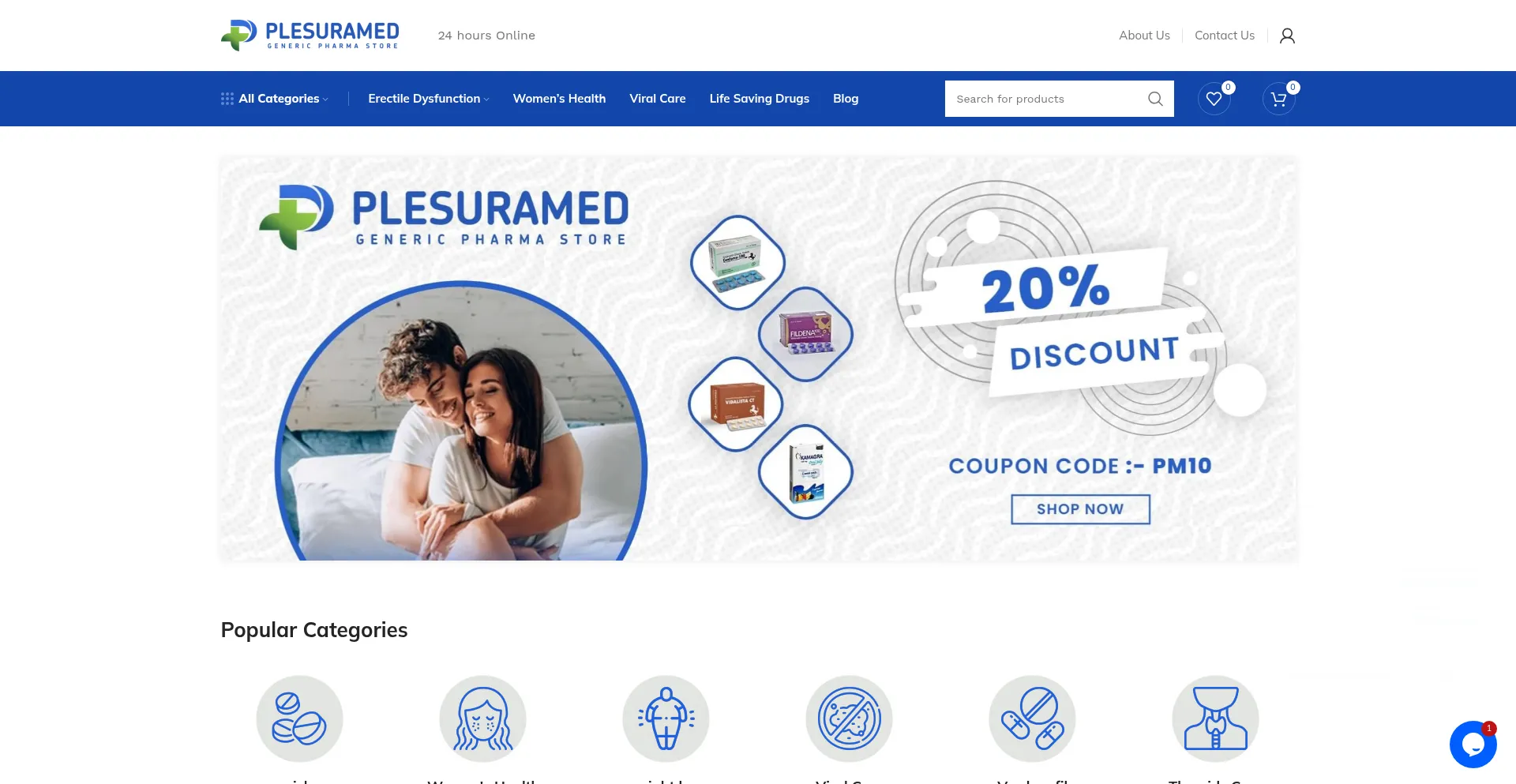 Website screenshot of Plesuramed.com