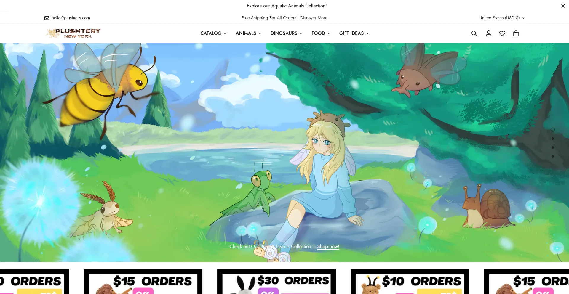 Website screenshot of Plushtery.com