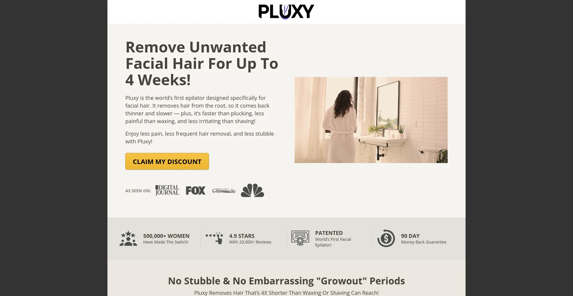 Website screenshot of Pluxy.wellnessvibestore.com