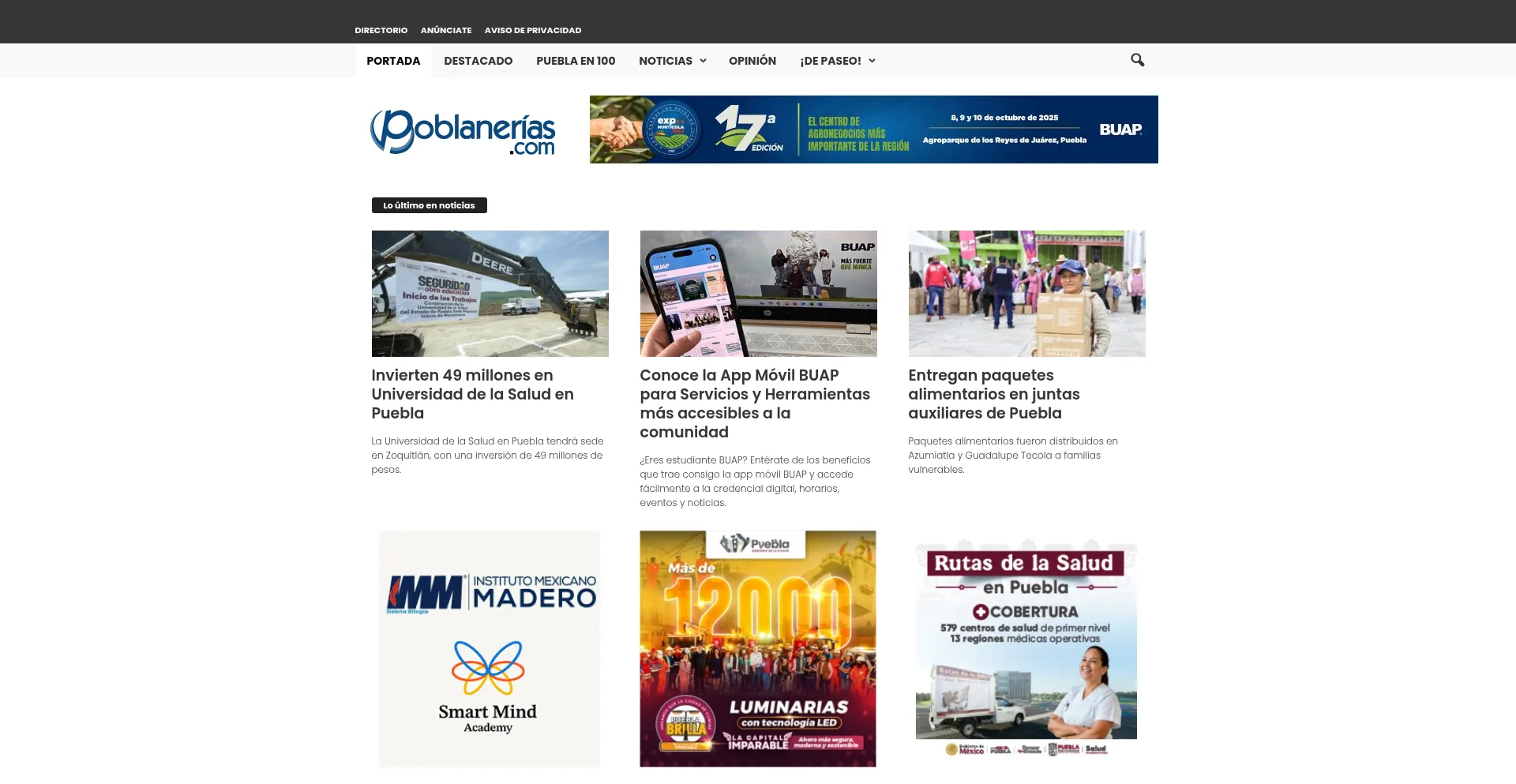 Poblanerias.com Screenshot
