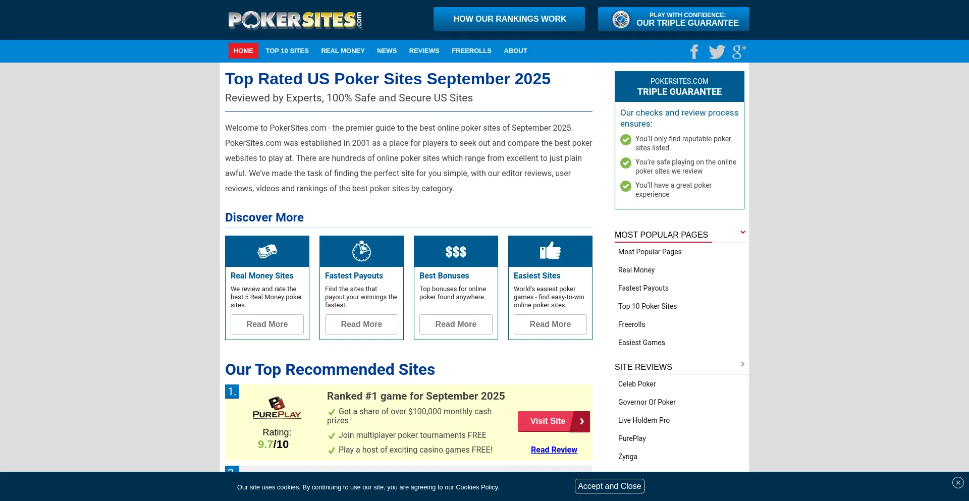 ¿És Seguro y Confiable Pokersites.com?