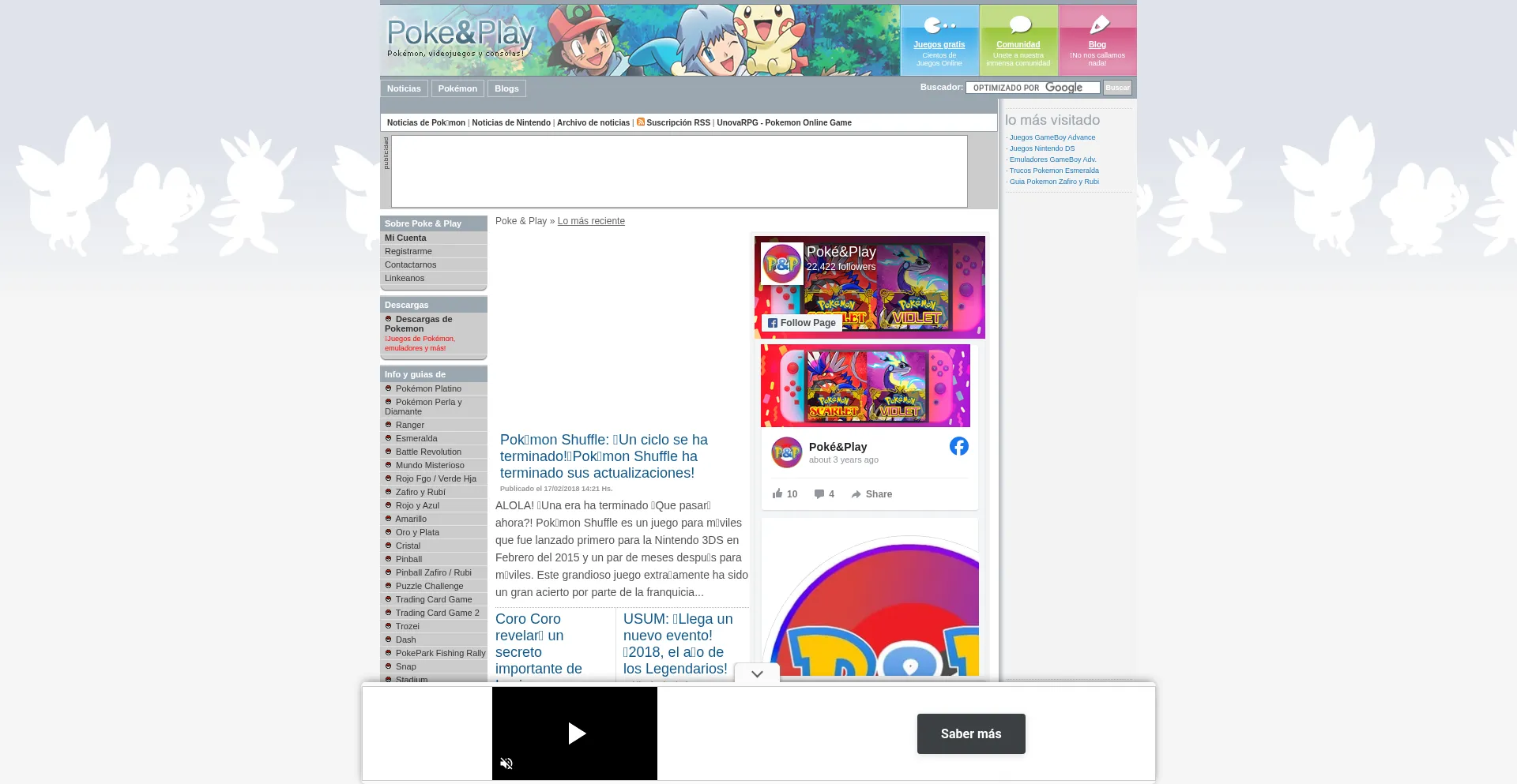Website screenshot of Pokeyplay.com