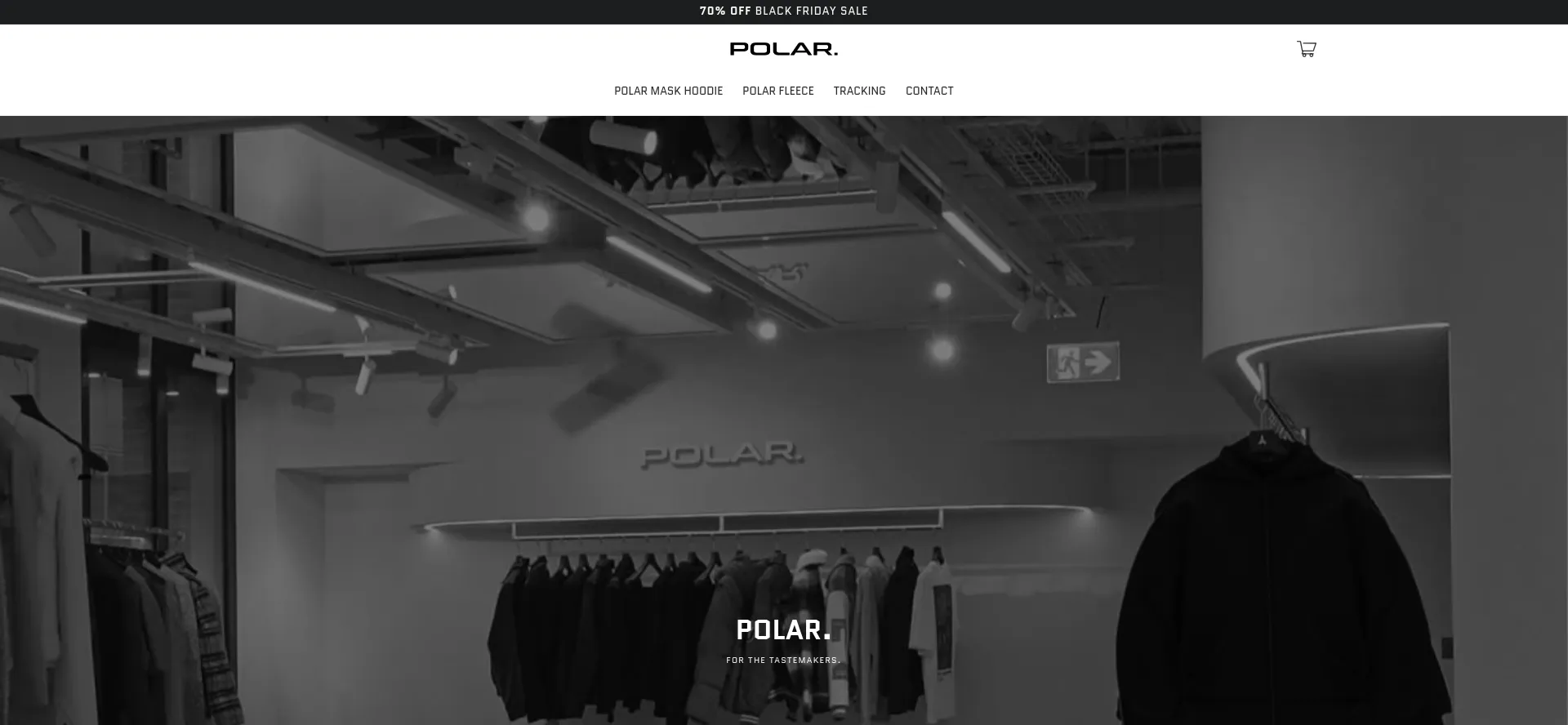 Website screenshot of Polarclo.com