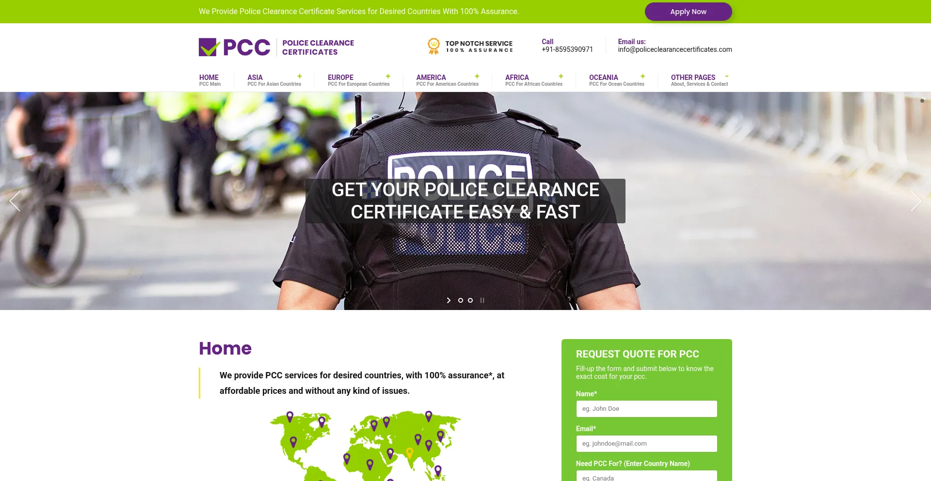 ¿És Seguro y Confiable Policeclearancecertificates.com?