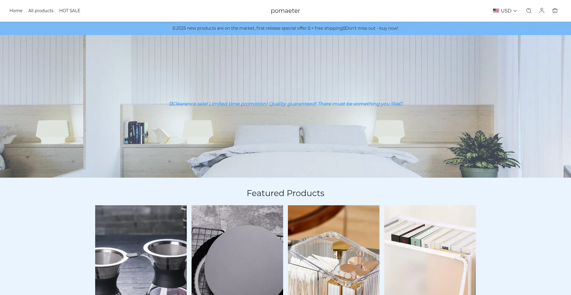 Website screenshot of Pomaeter.com