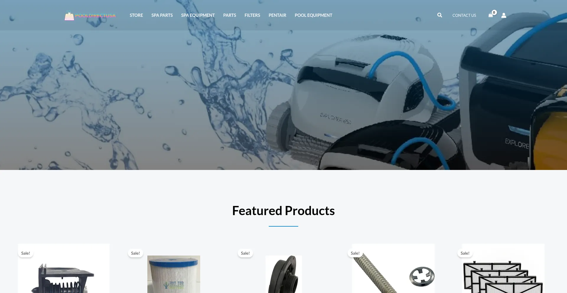 Website screenshot of Pooldirectusa.com