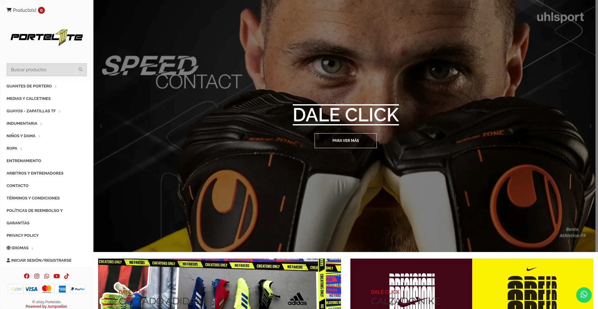 Website screenshot of Portel1te.com