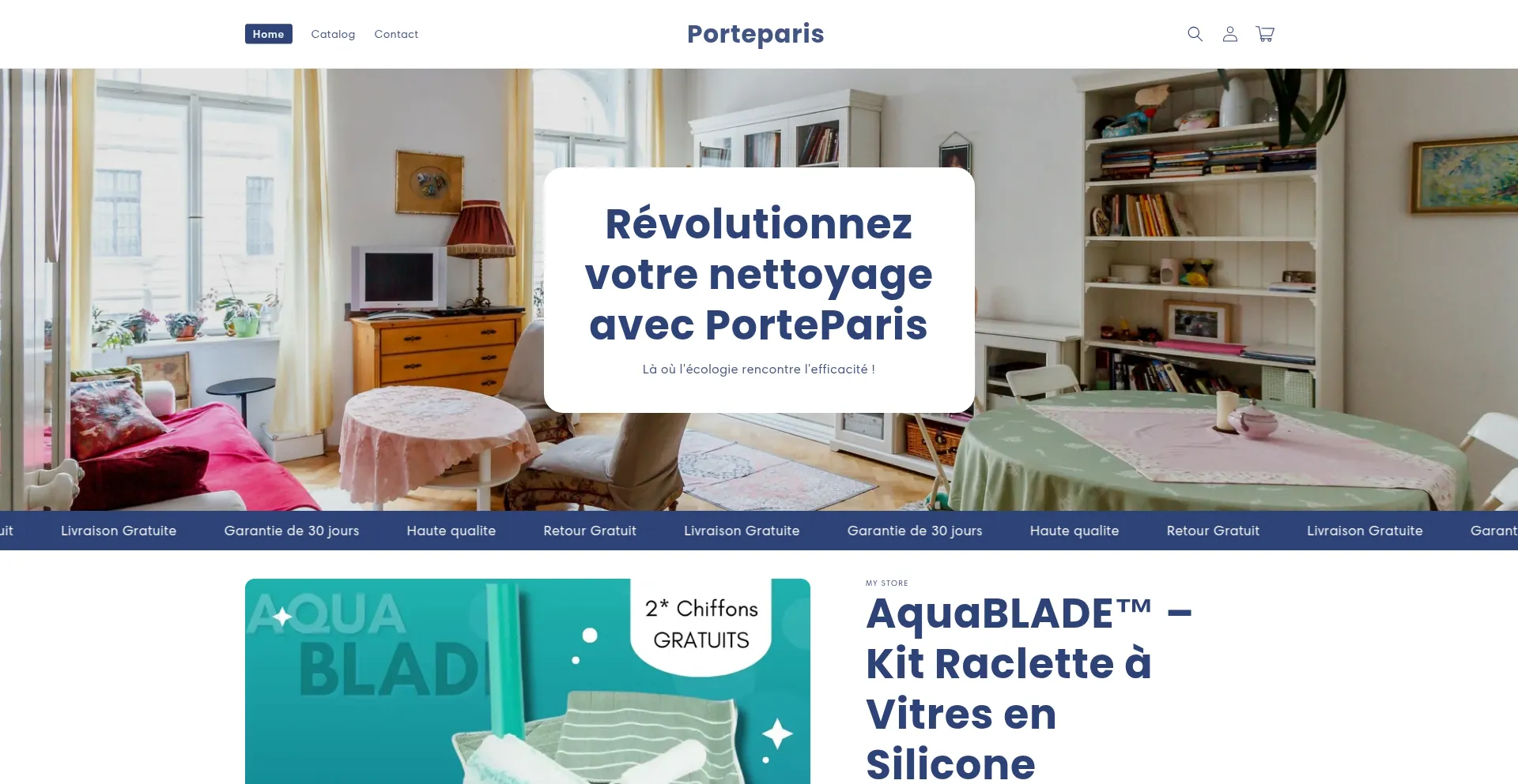 Website screenshot of Porteparis.fr