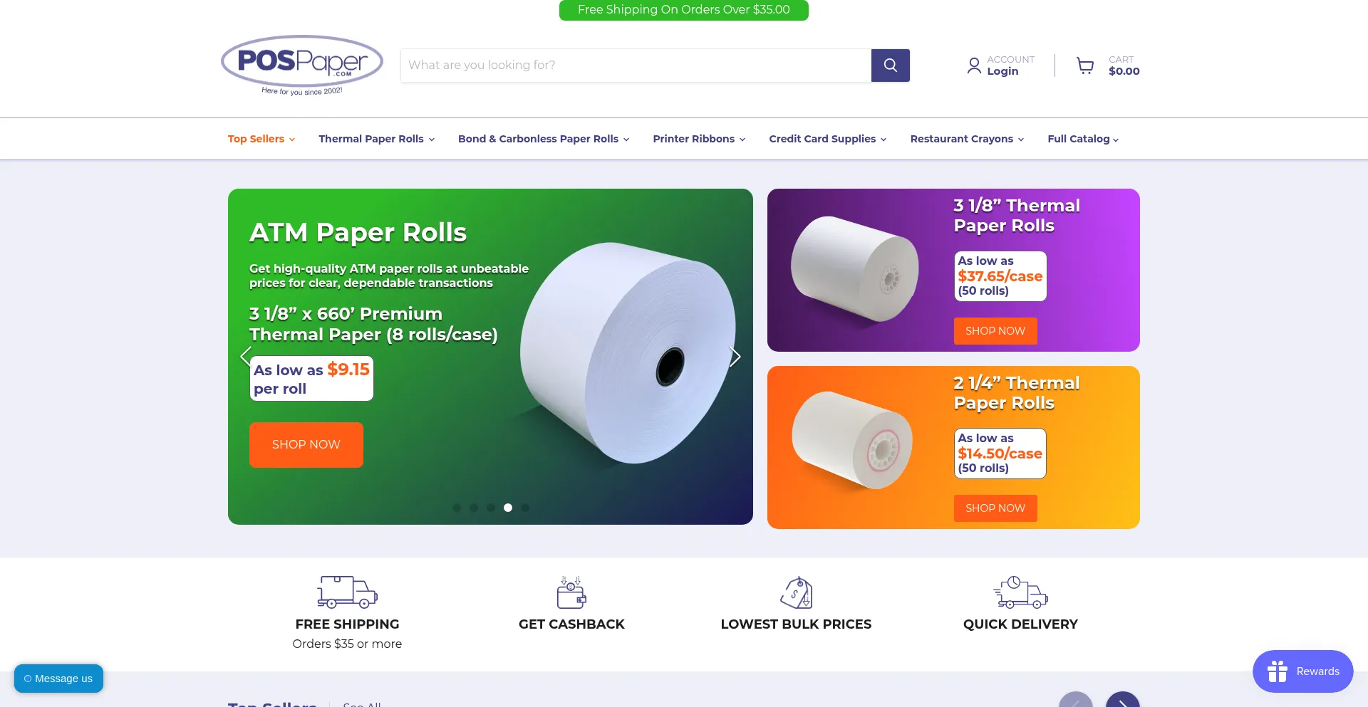 Website screenshot of Pospaper.com