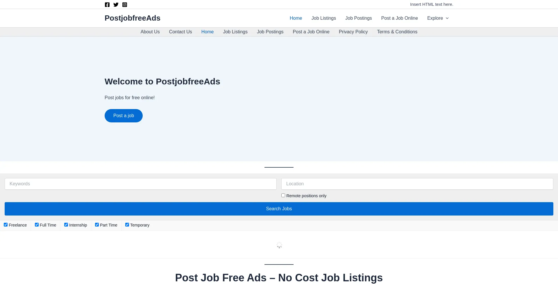 ¿És Seguro y Confiable Postjobfreeads.com?