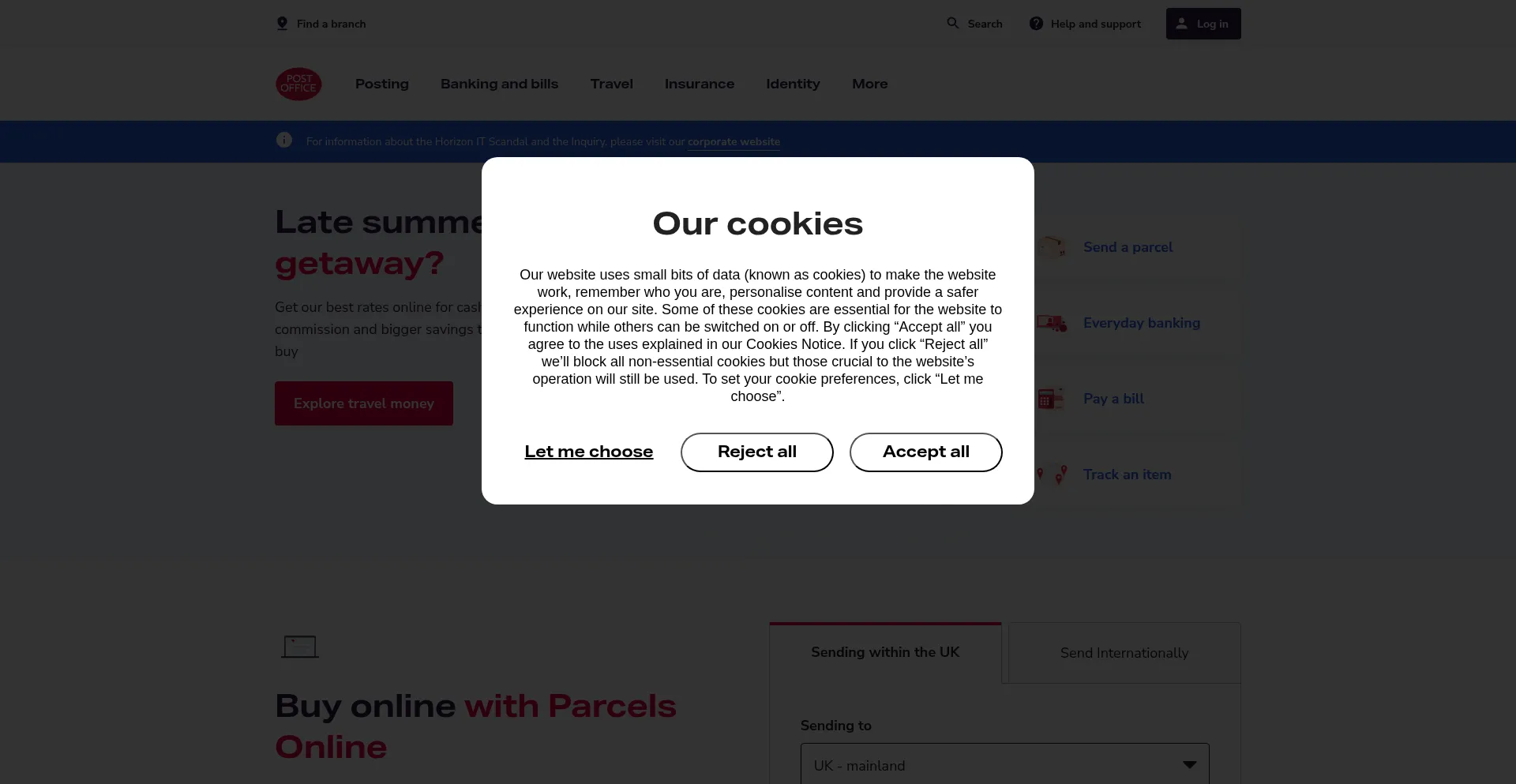 Postoffice.co.uk Screenshot