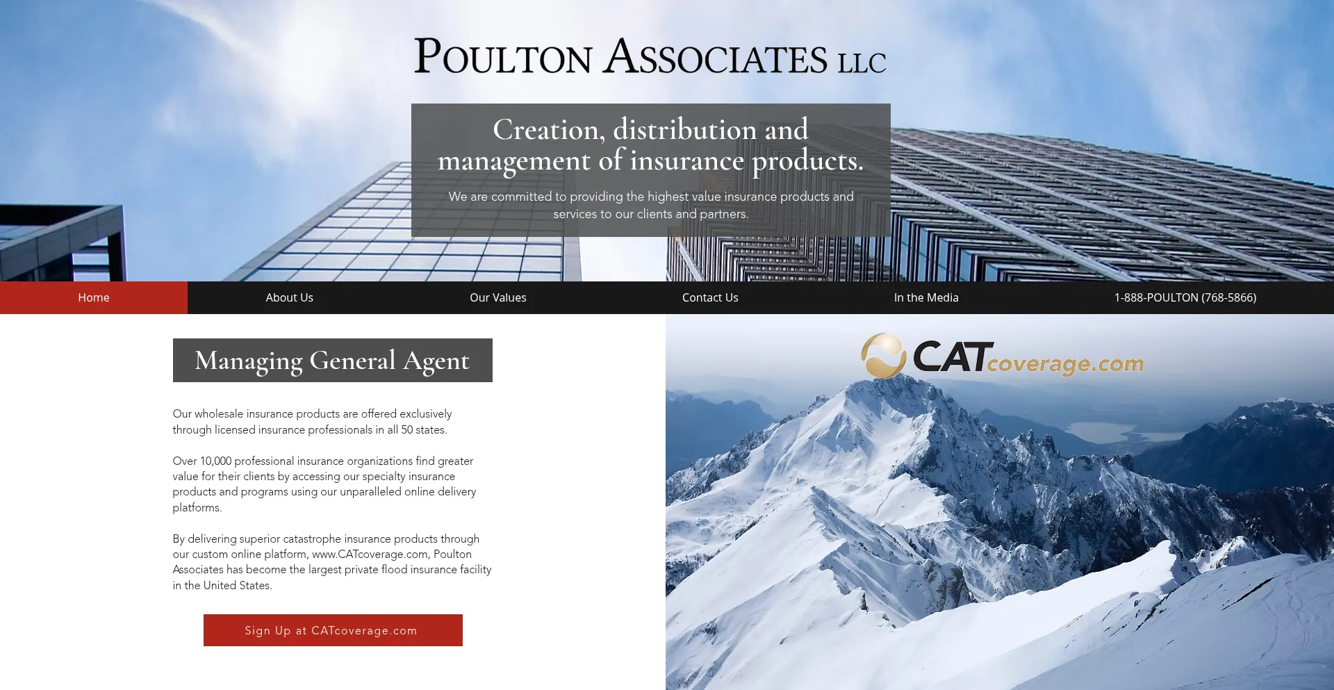 Website screenshot of Poulton.com