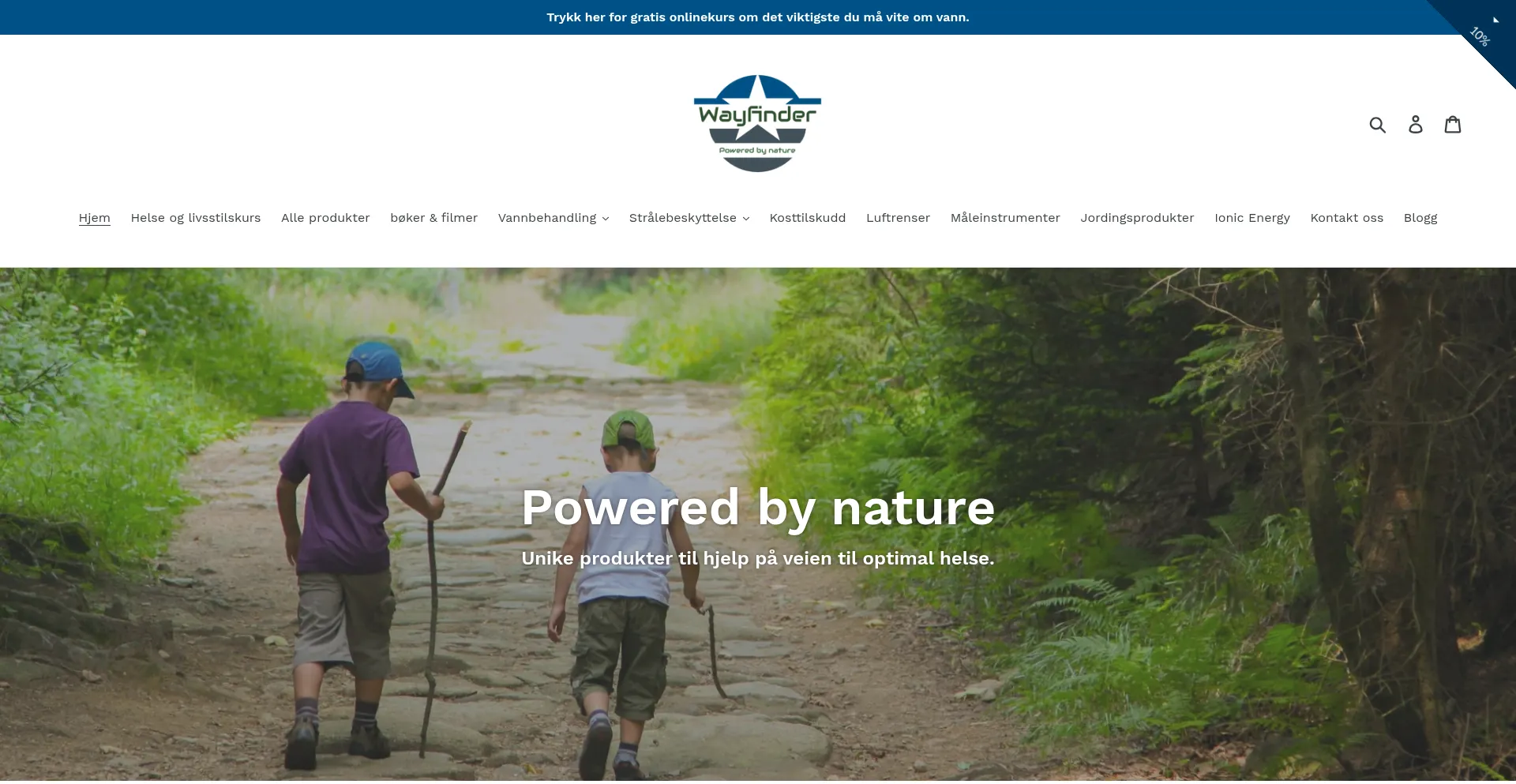 Website screenshot of Poweredbynature.store