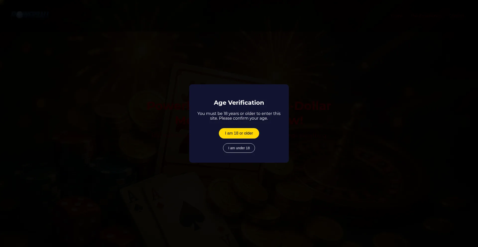 Website screenshot of Powerlottoball.com