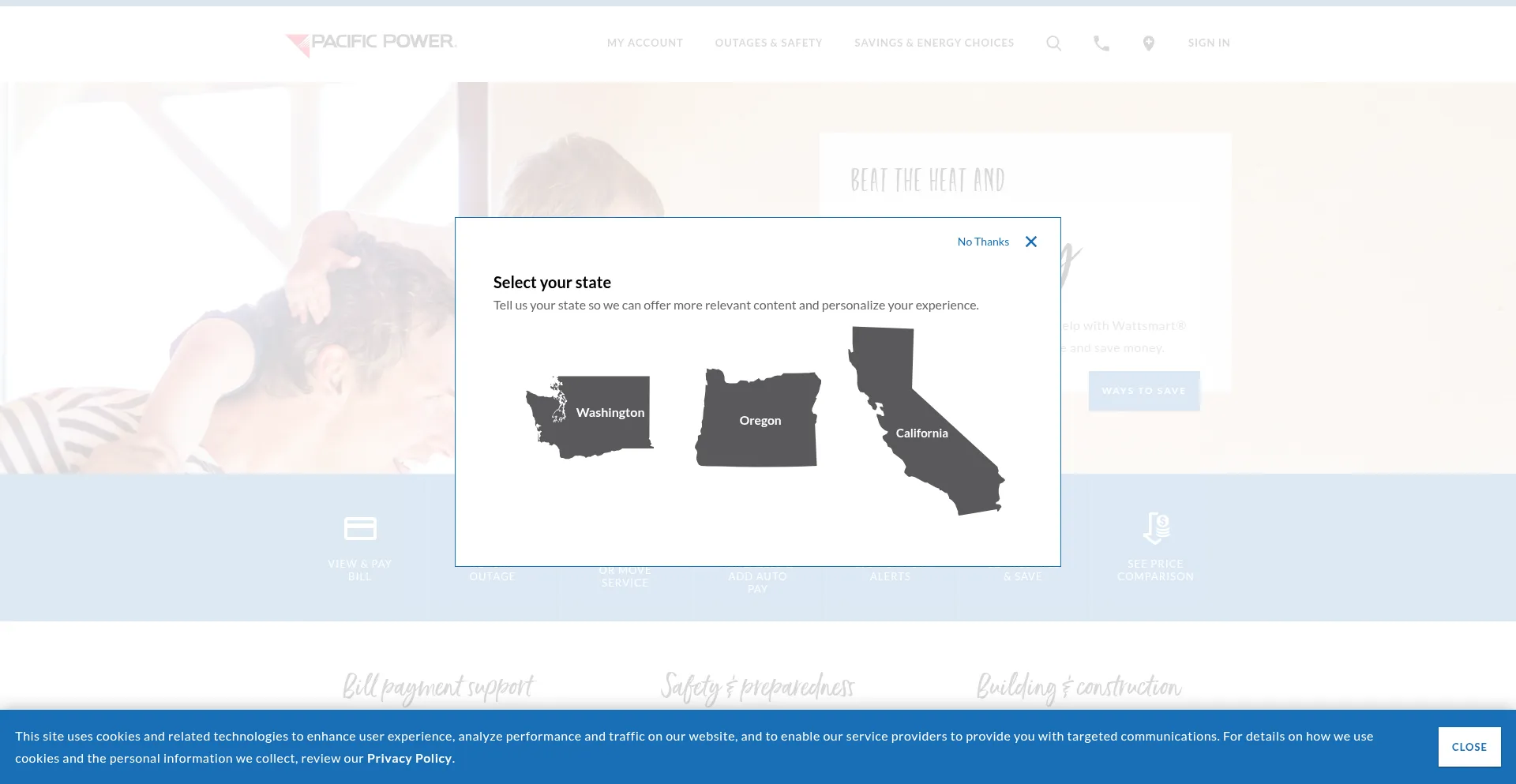 Website screenshot of Ppl.com