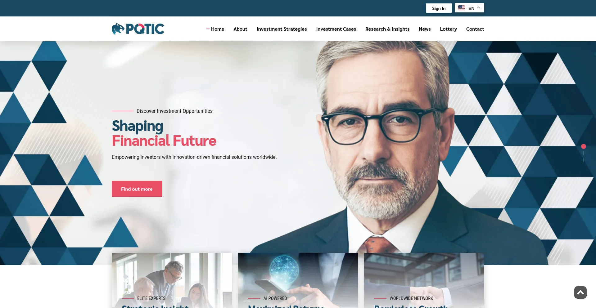 Website screenshot of Pqtic.com