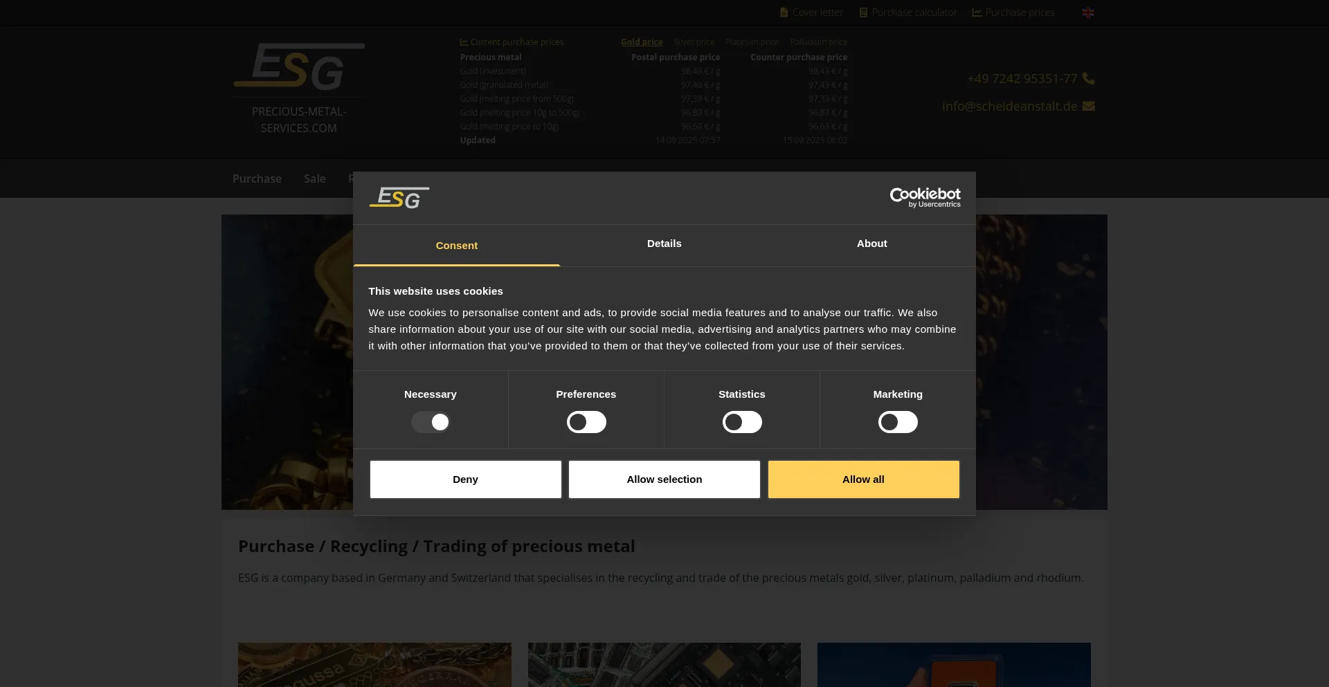 ¿És Seguro y Confiable Precious-metal-services.com?