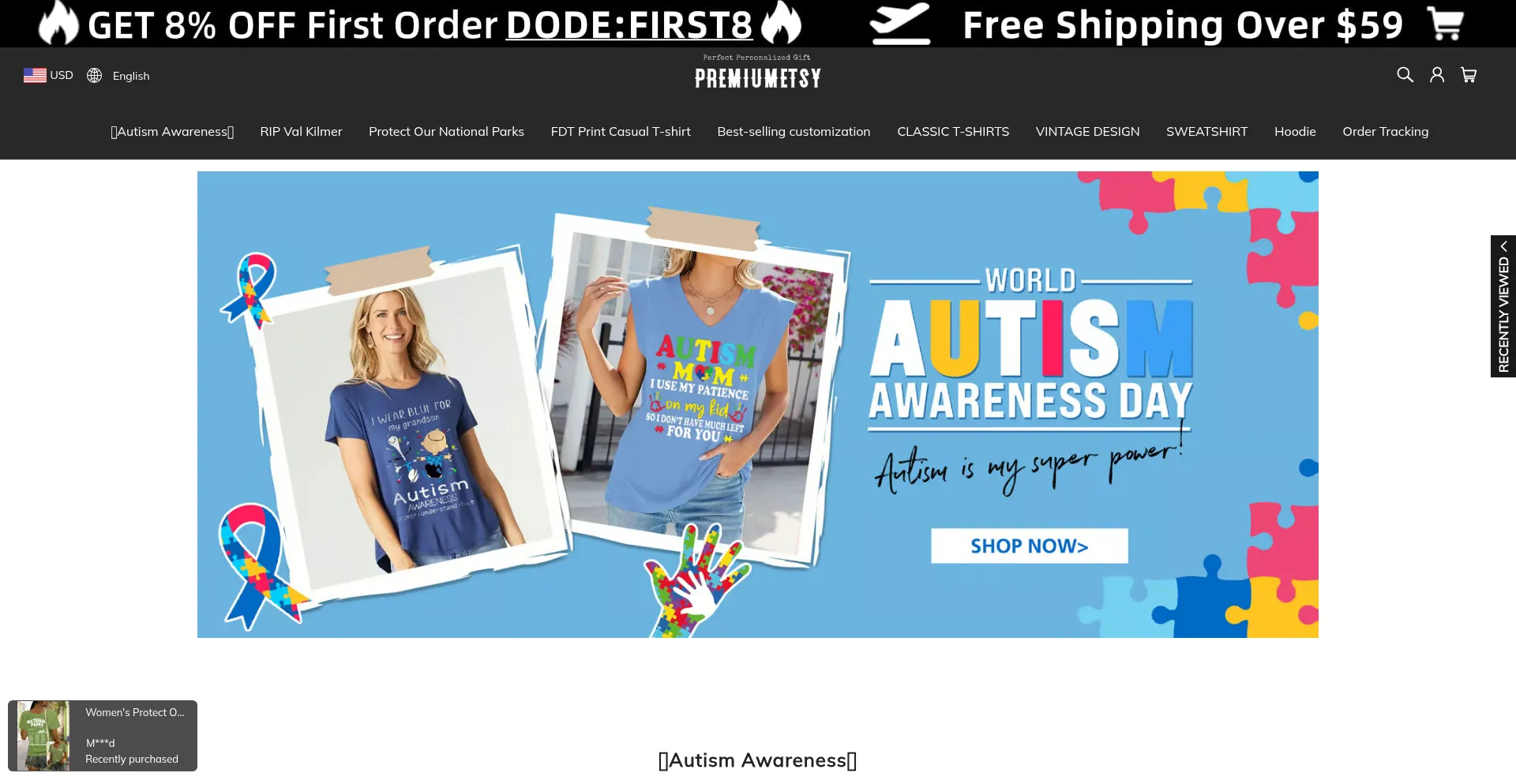 Website screenshot of Premiumetsy.com