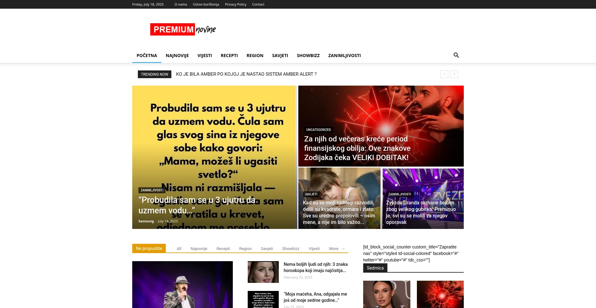 Website screenshot of Premiumshop.ba