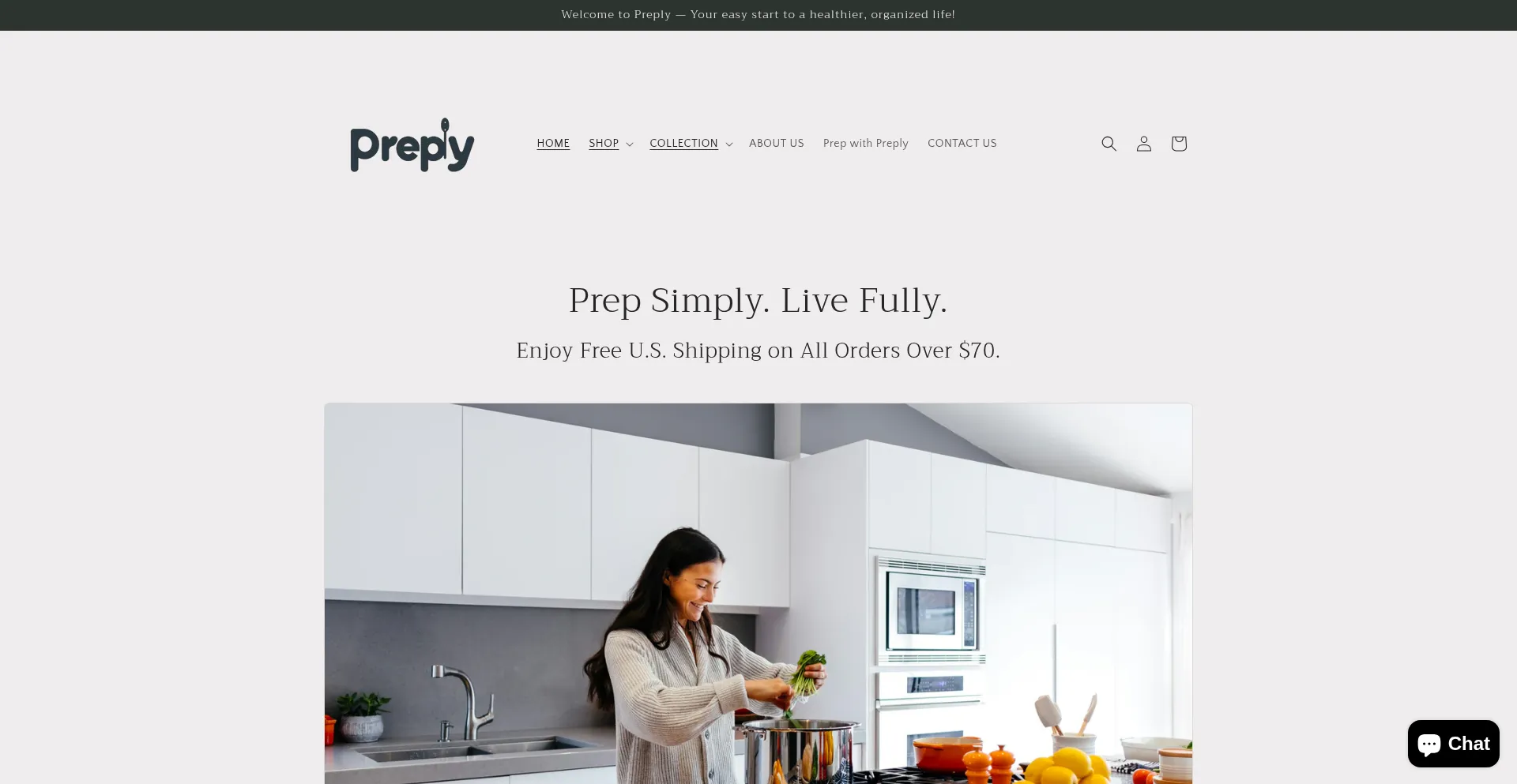 Website screenshot of Preplyprep.com