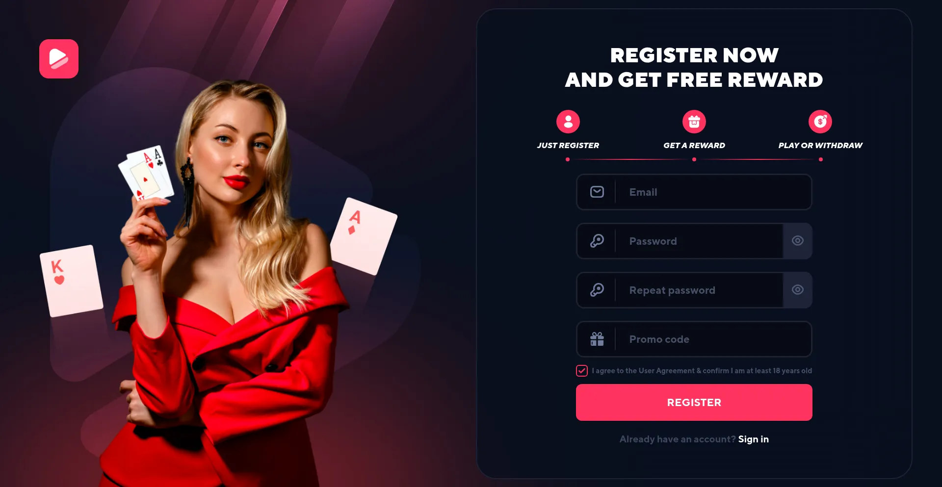 Website screenshot of Prestigeslot.com