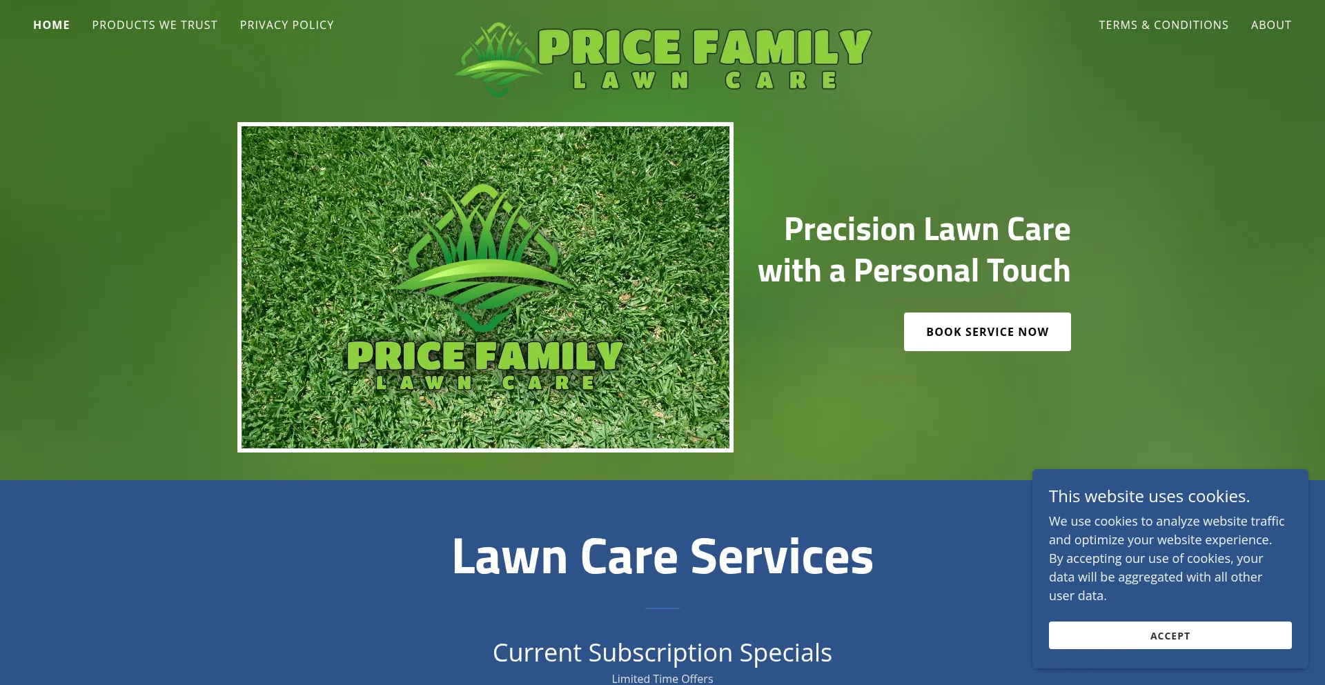 ¿És Seguro y Confiable Pricefamilylawns.com?