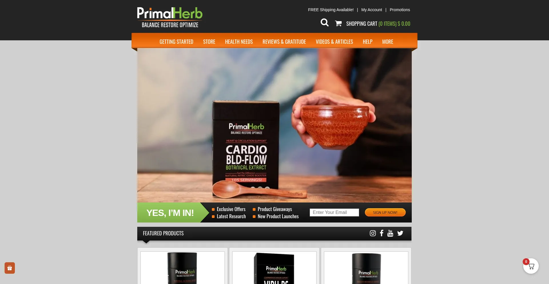 Primalherb.com Screenshot