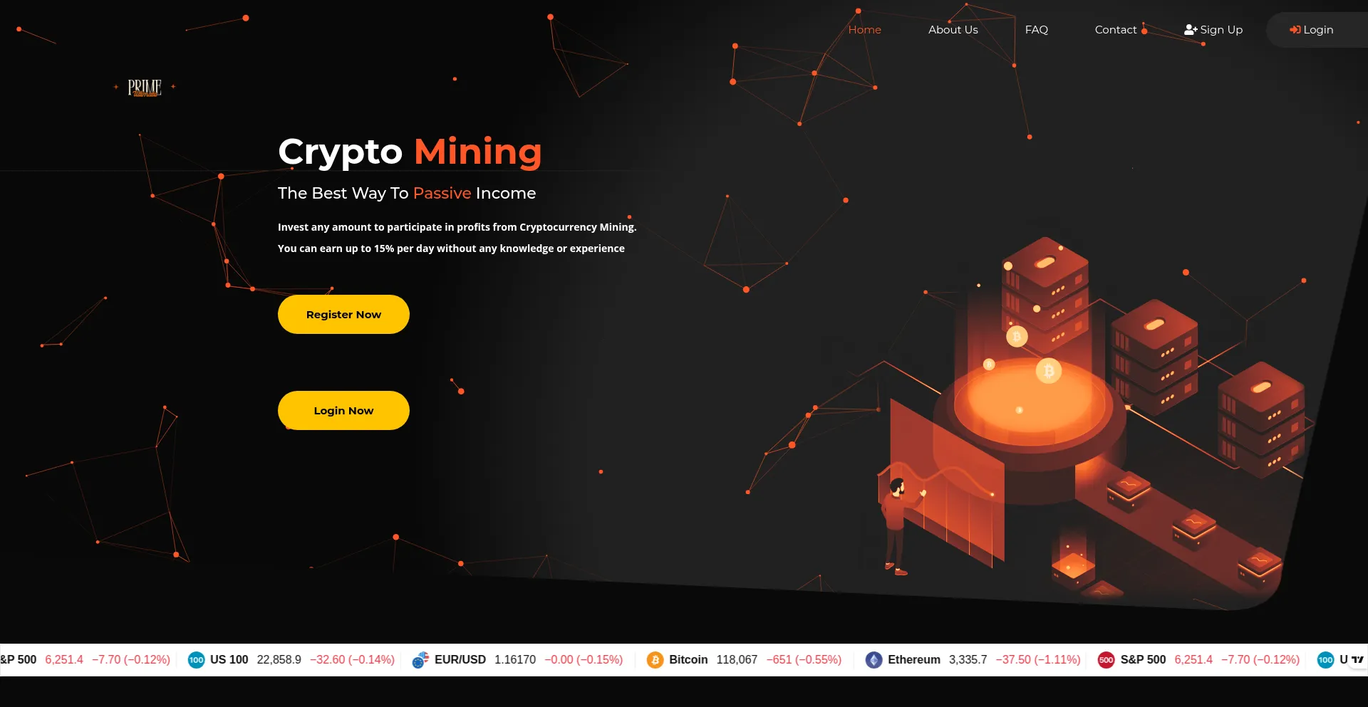 Website screenshot of Primeultimate.click