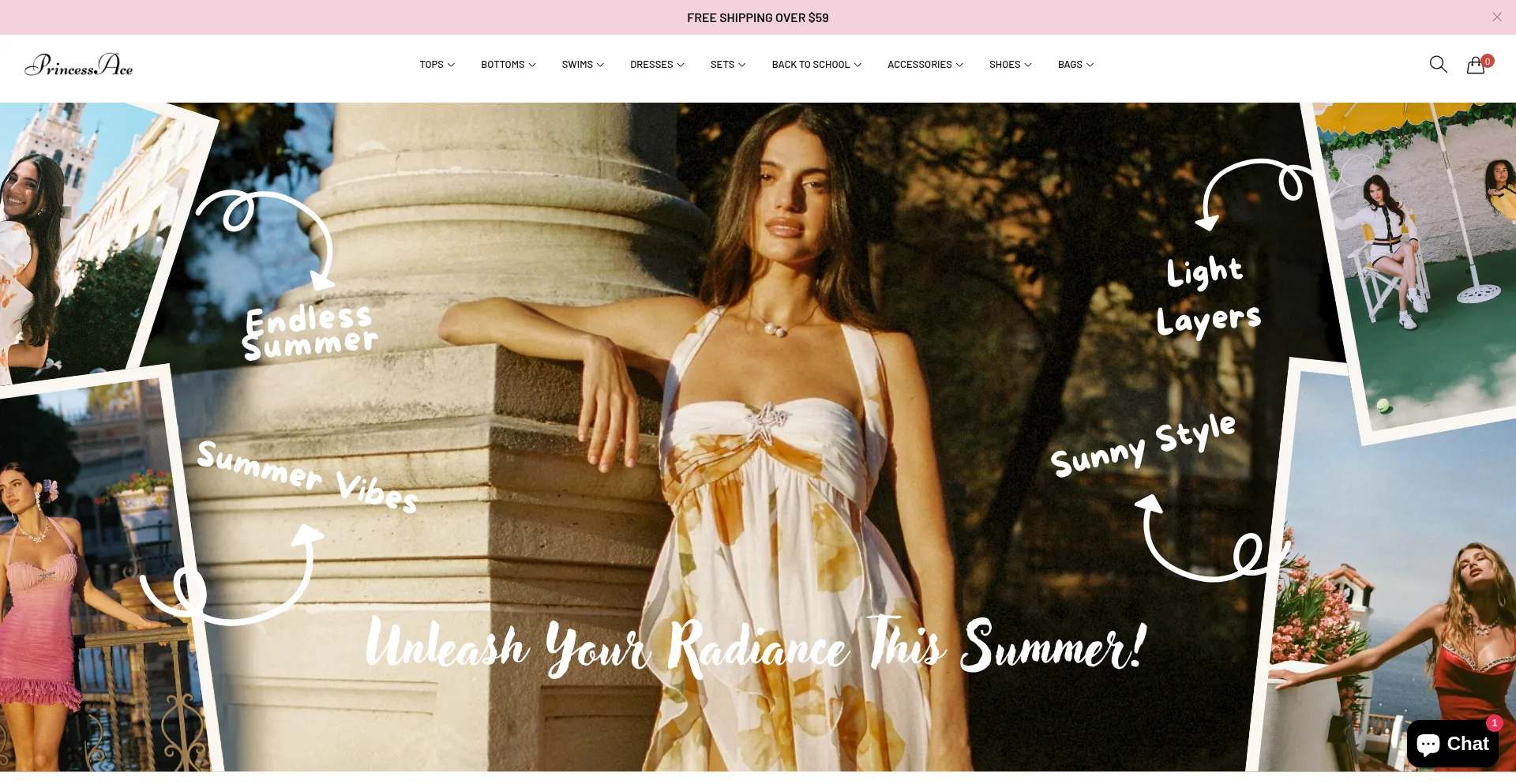 Website screenshot of Princessace.com