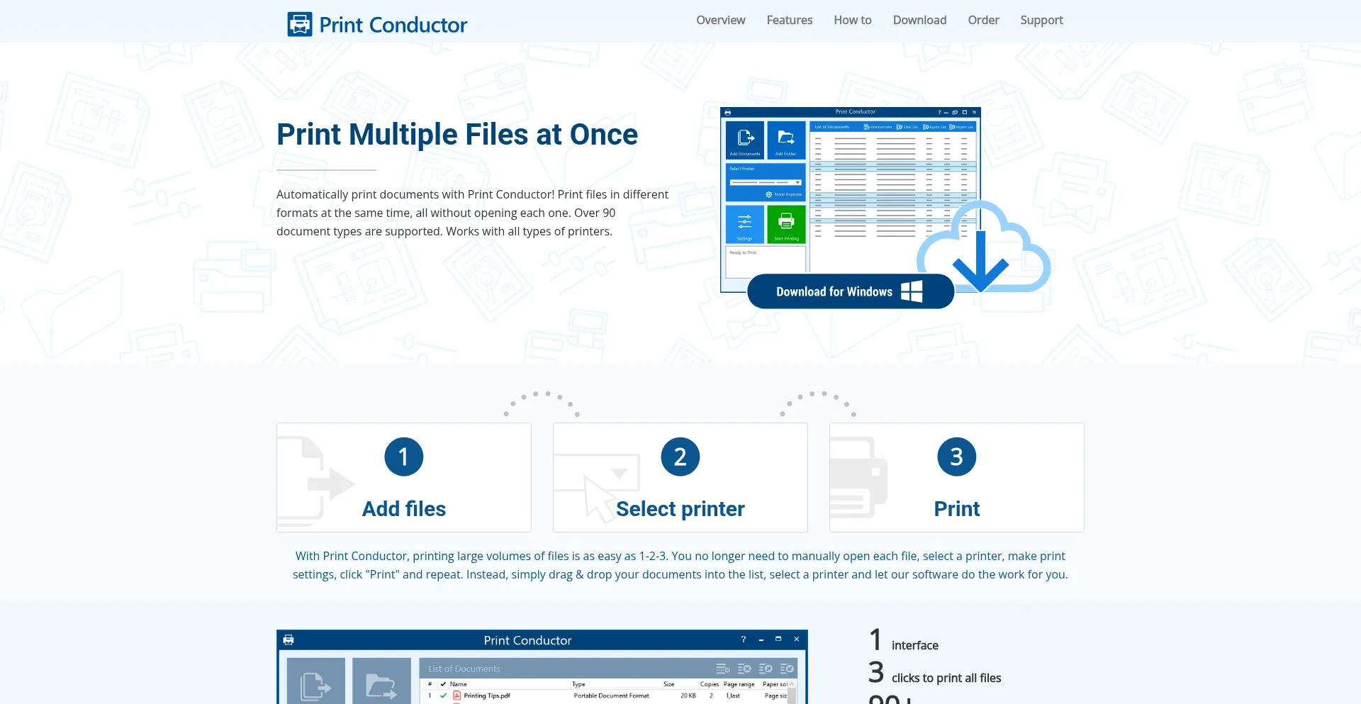 Website screenshot of Print-conductor.com