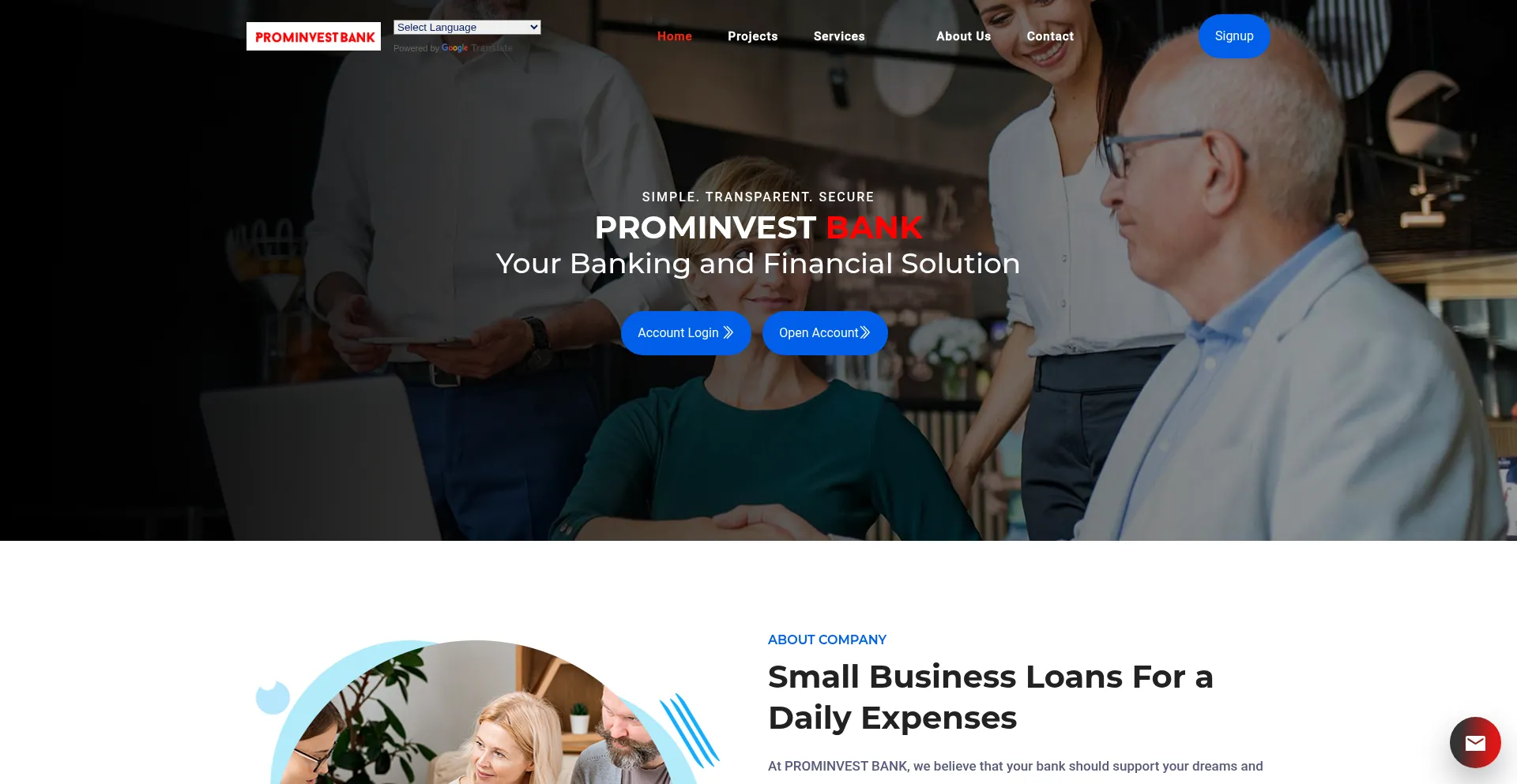Website screenshot of Prinvbk.com