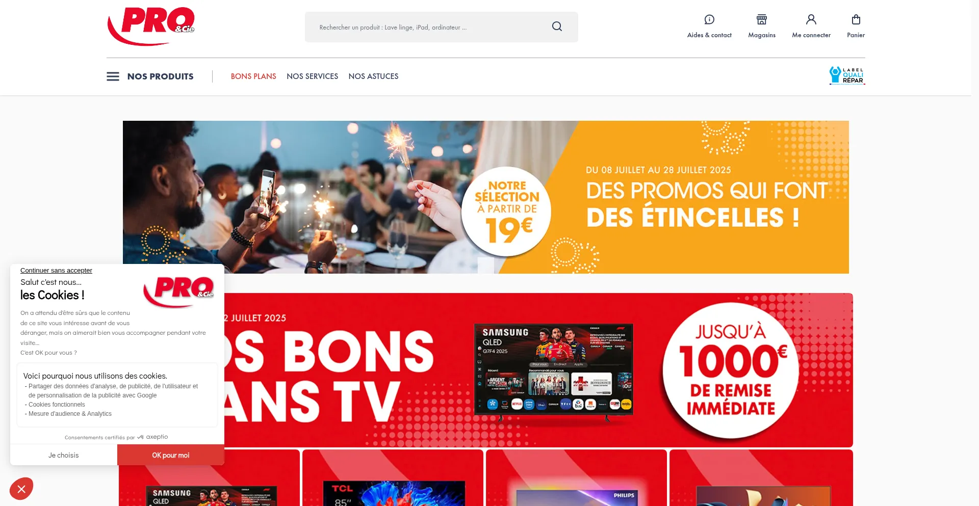 Website screenshot of Procie.com