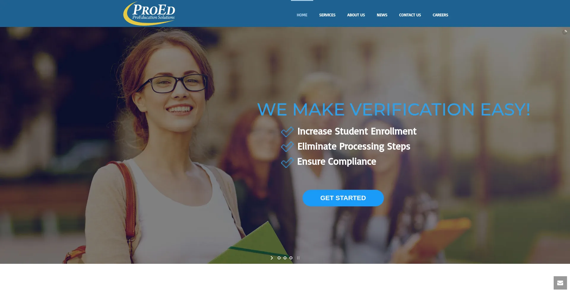 Website screenshot of Proed.org