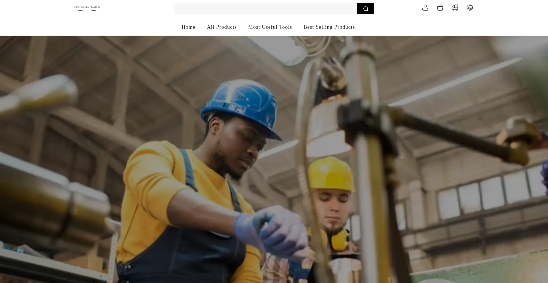 Website screenshot of Professionalgearhub.com