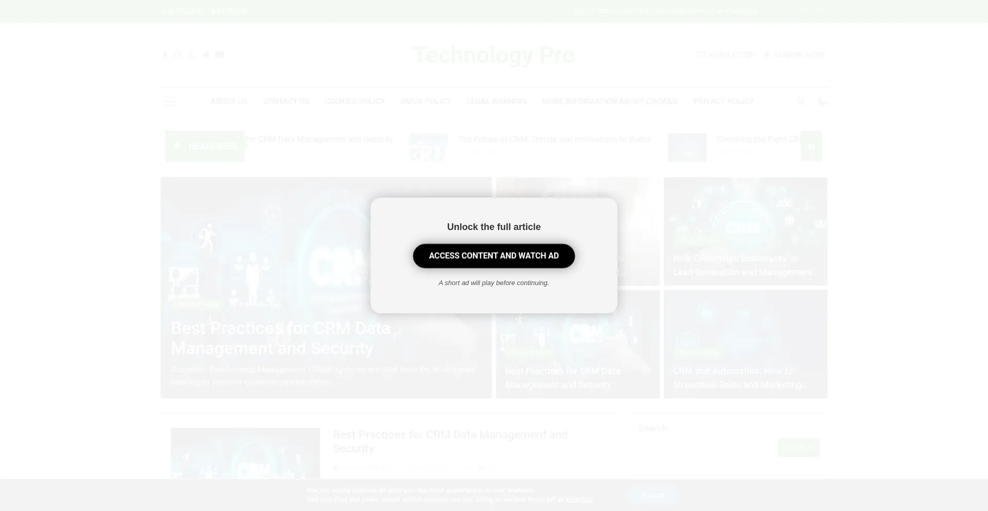 Website screenshot of Professionaltechnology.info