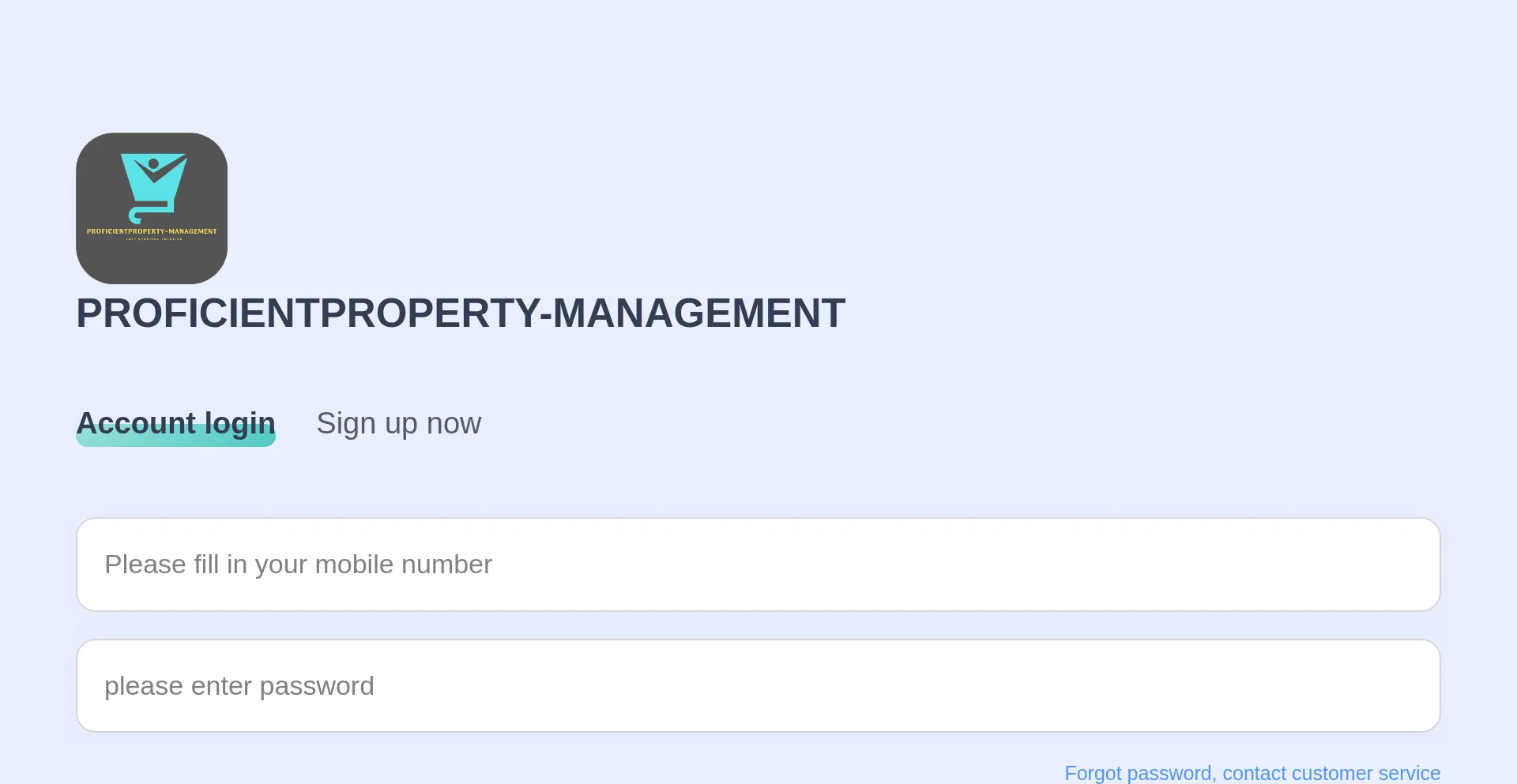 Website screenshot of Proficientproperty-management.com