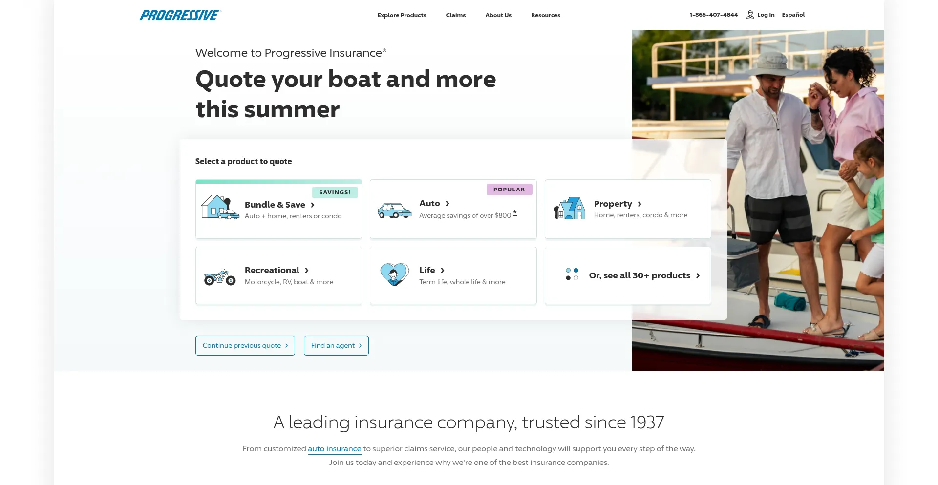 Progressive.com Screenshot