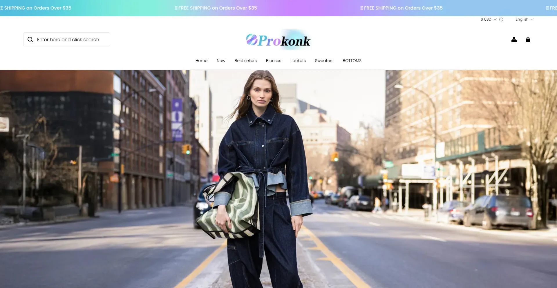 Website screenshot of Prokonk.com