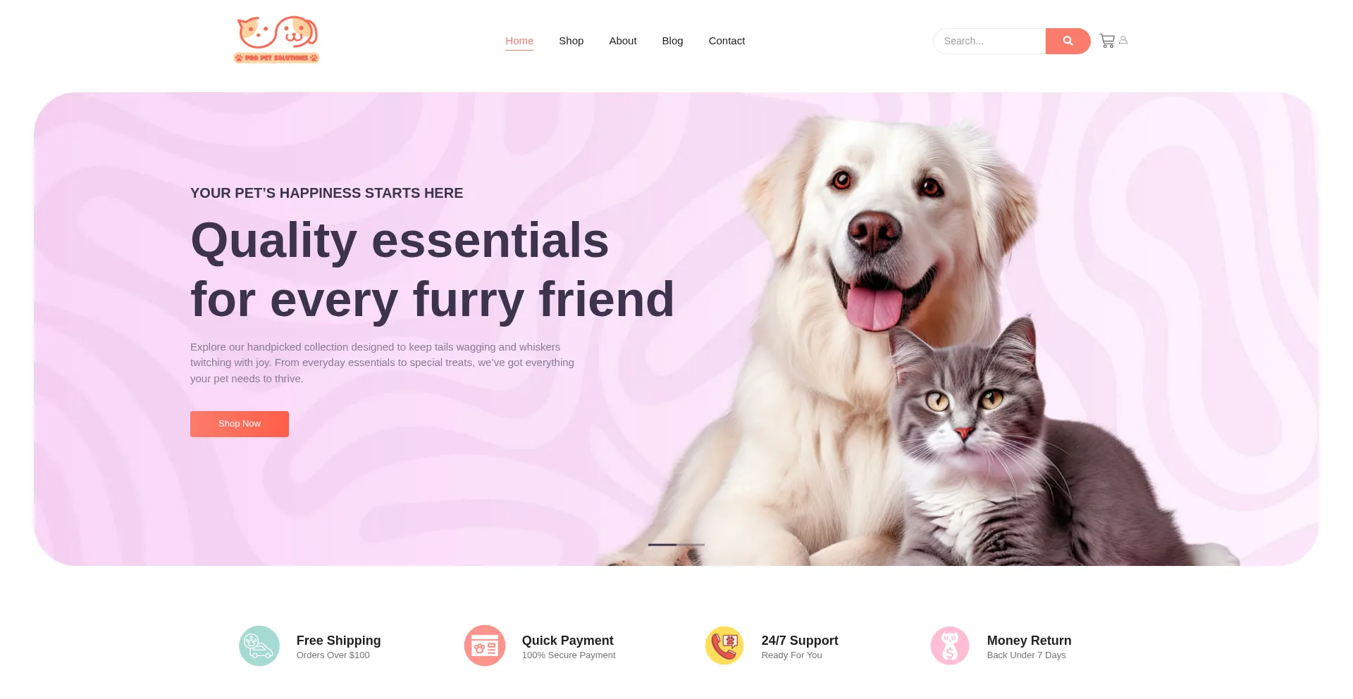 Website screenshot of Propetsolutions.com