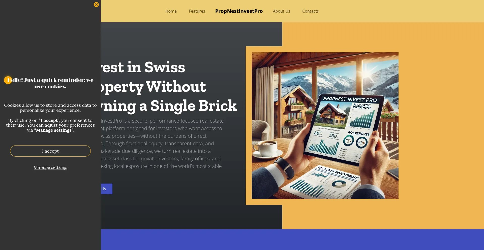 Website screenshot of Propnestinvestpro.com