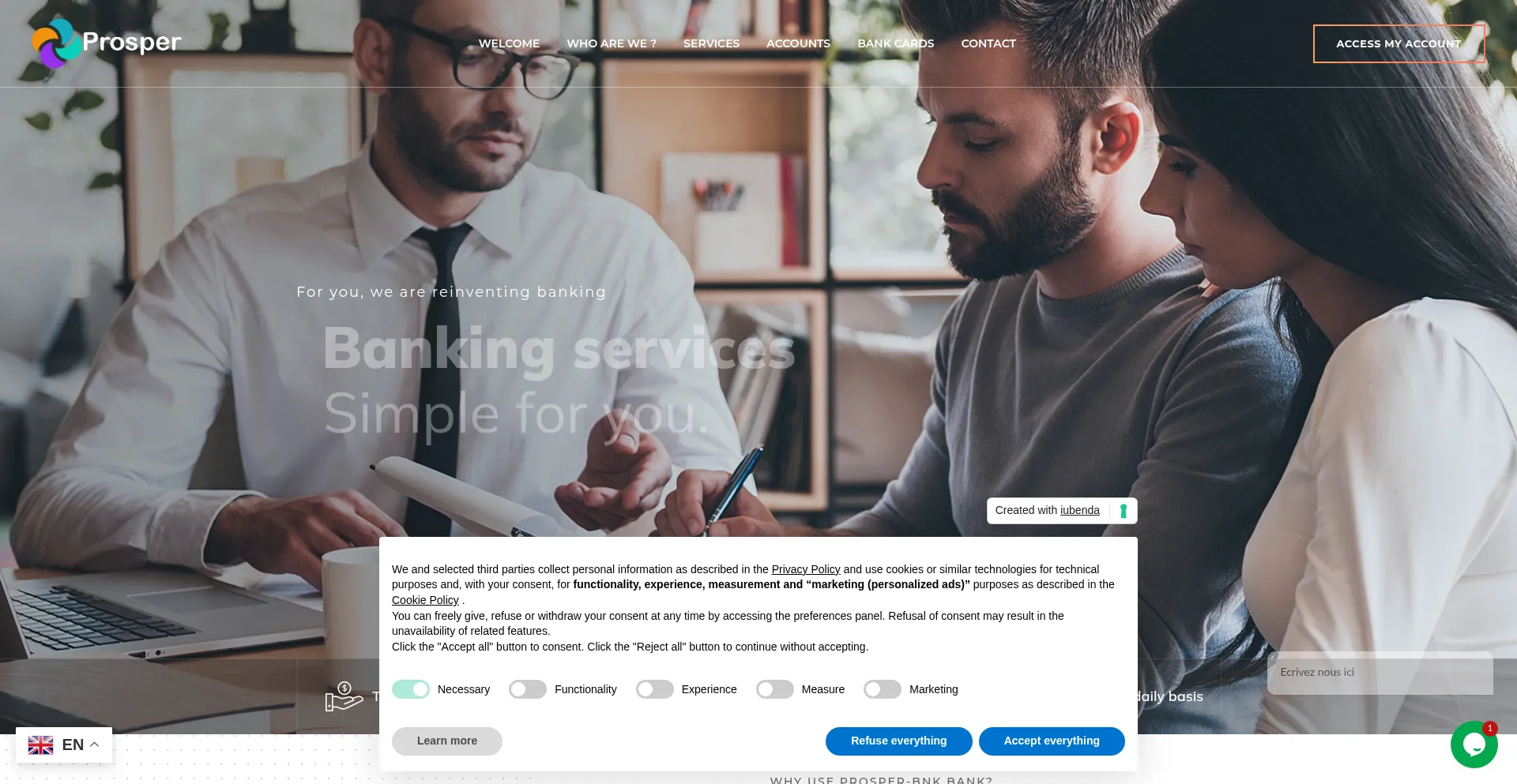 Website screenshot of Prosper-bnk.com