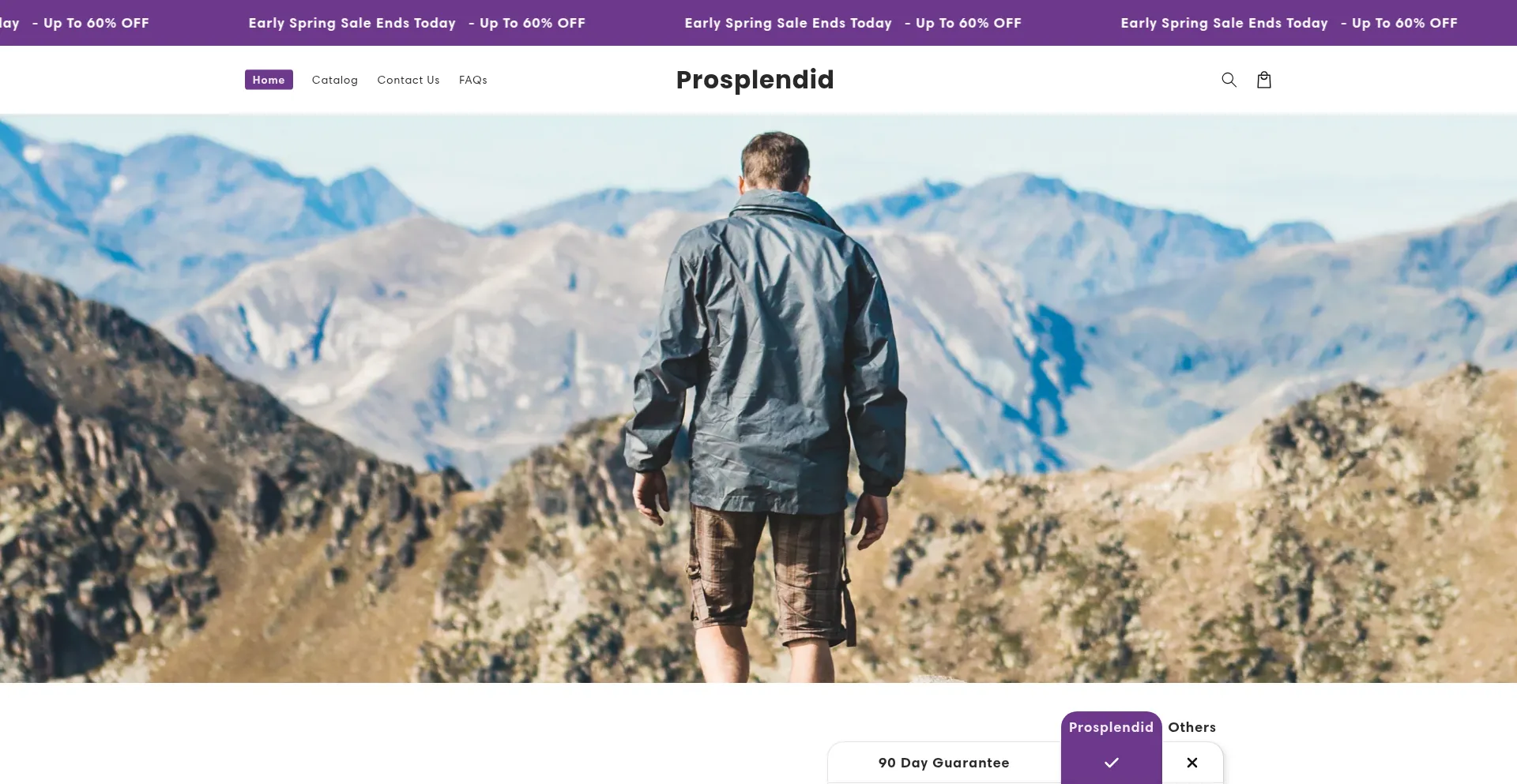 Website screenshot of Prosplendid.com