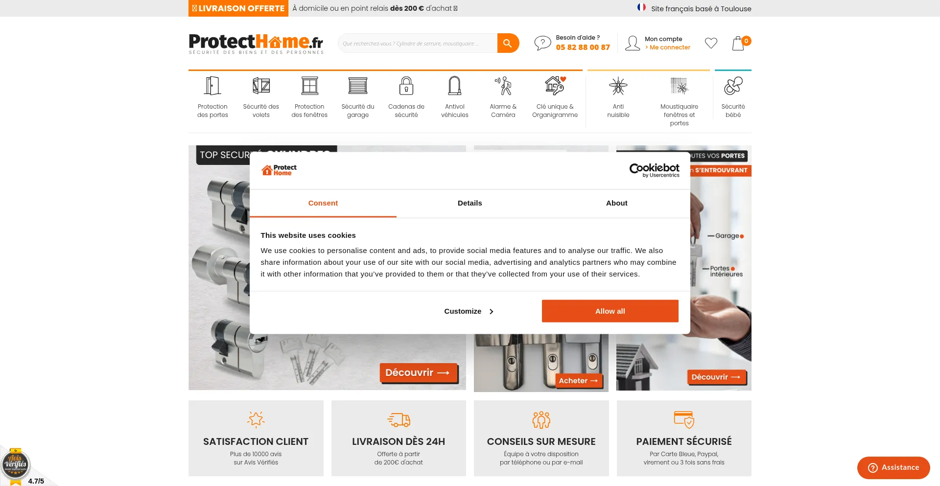 ¿És Seguro y Confiable Protecthome.fr?