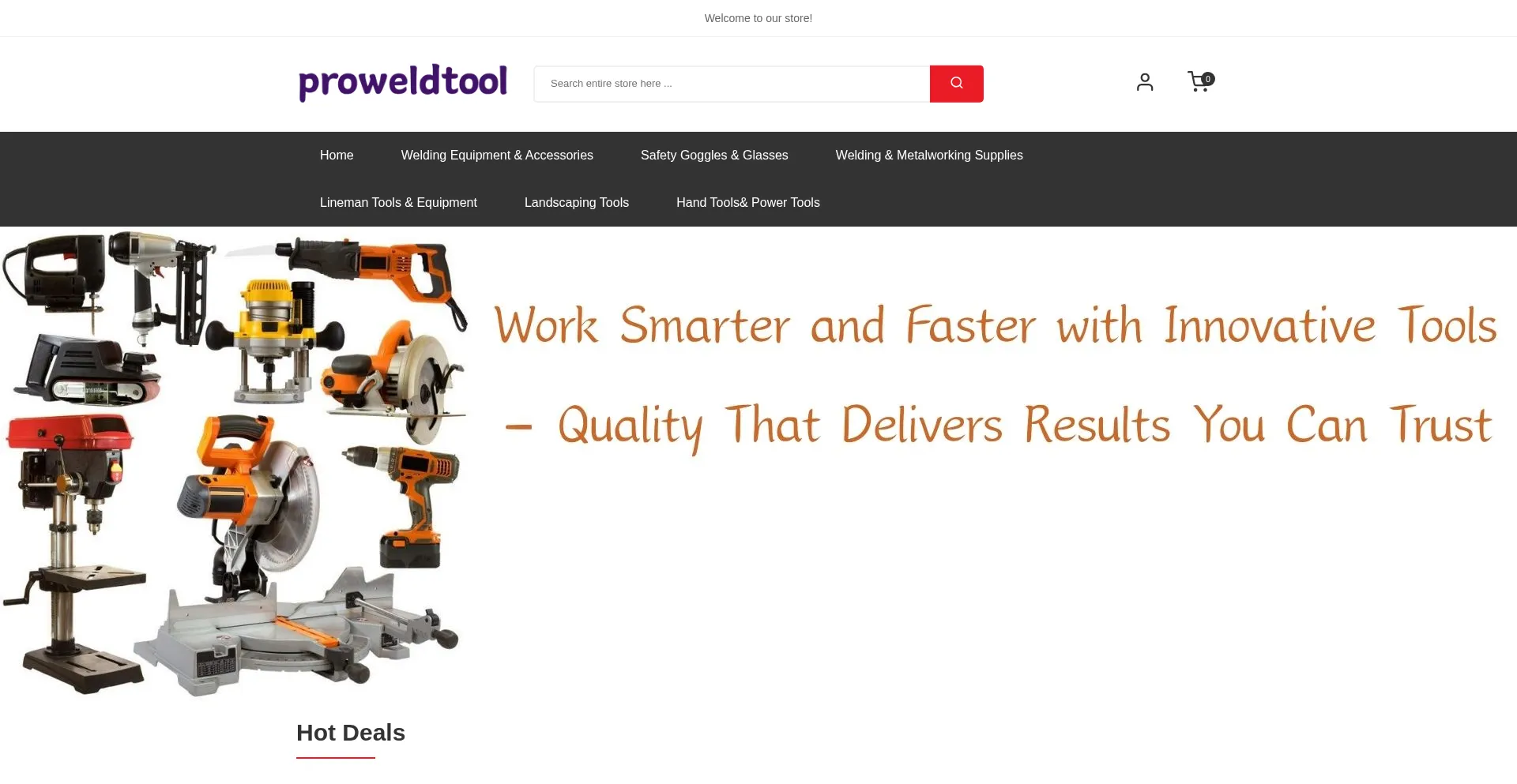 Website screenshot of Proweldtool.com