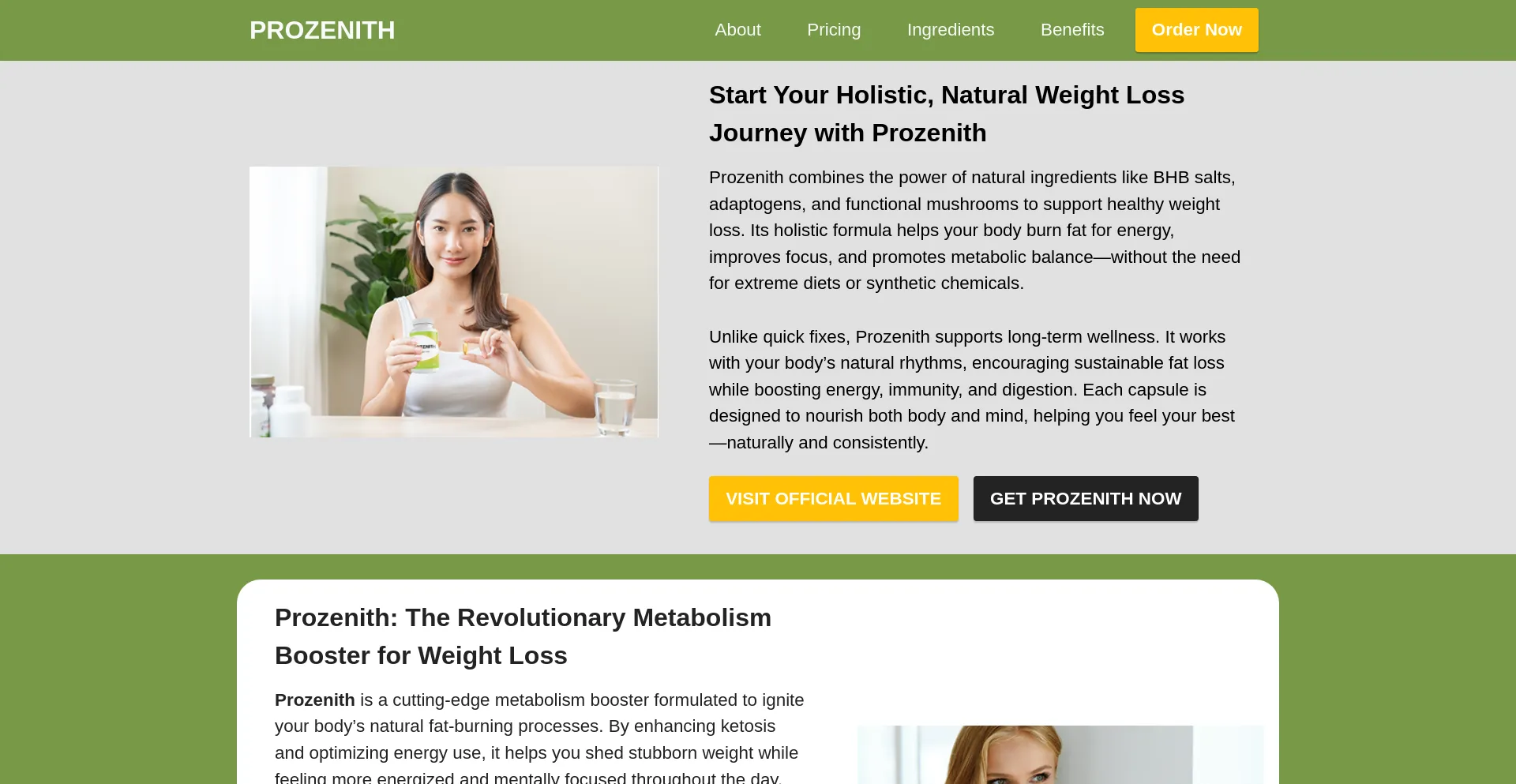 Website screenshot of Prozenith-us.us