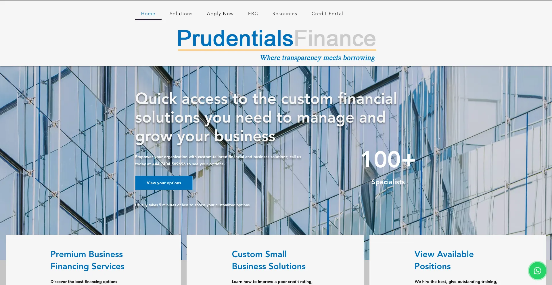 Website screenshot of Prudentials.finance