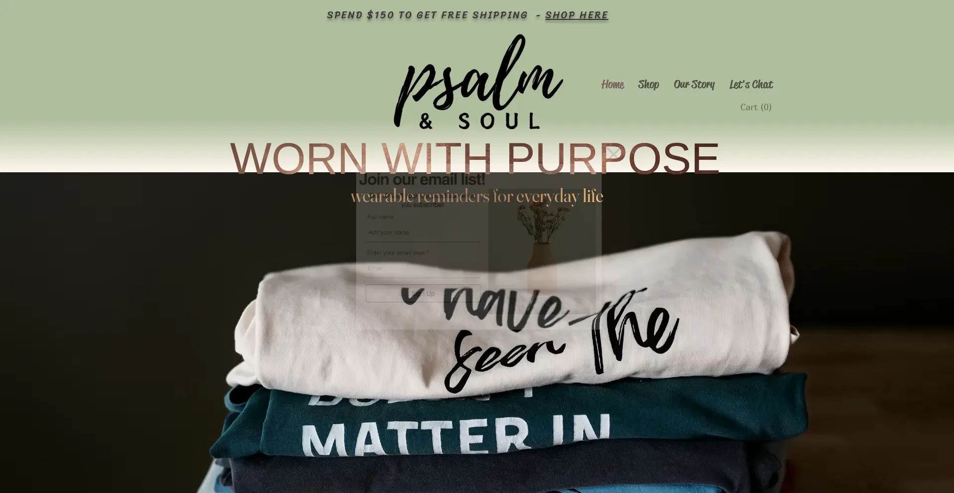 Website screenshot of Psalmandsoul.ca