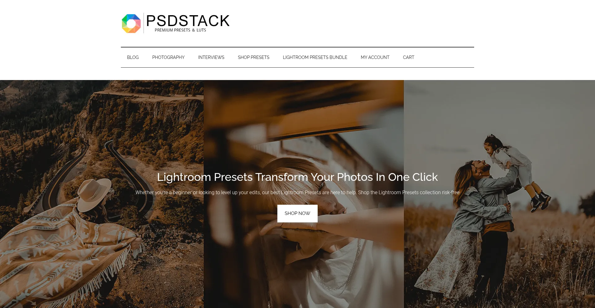 Website screenshot of Psdstack.com