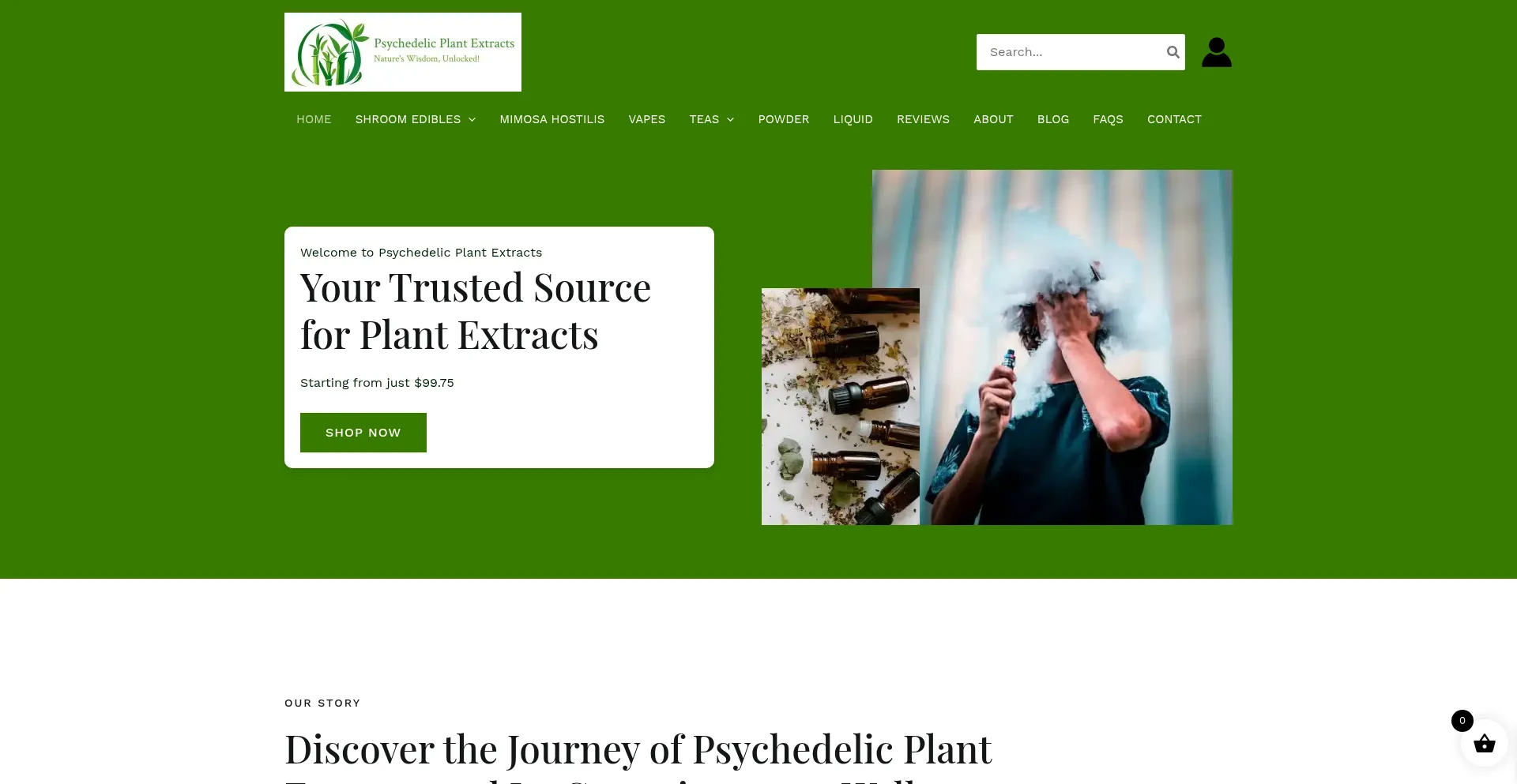Psychedelicplantextracts.com Screenshot